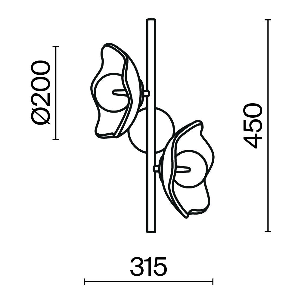 картинка Настенный светильник (бра) Maytoni MOD207WL-02BS