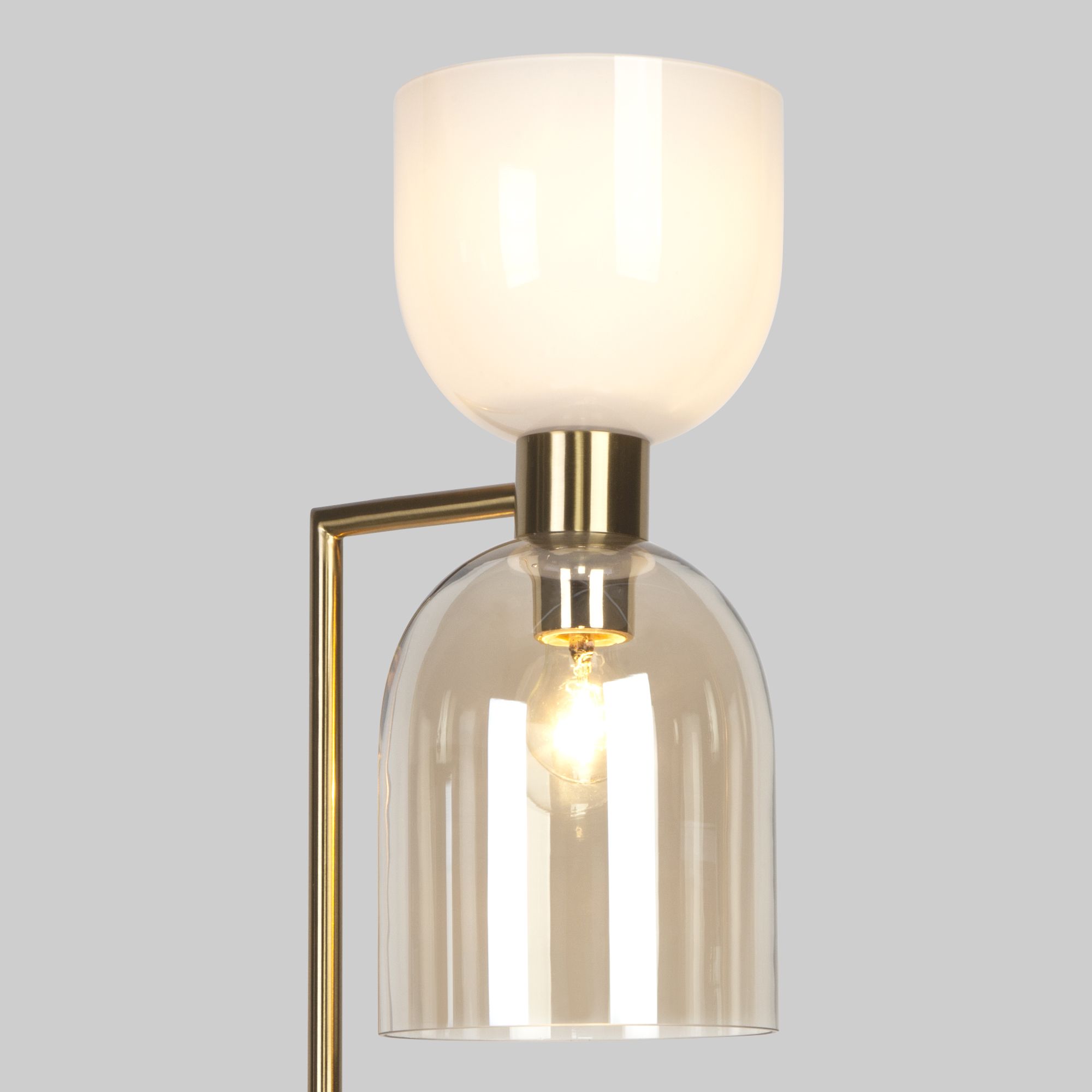 картинка Торшер со стеклянными плафонами 01085/2 латунь