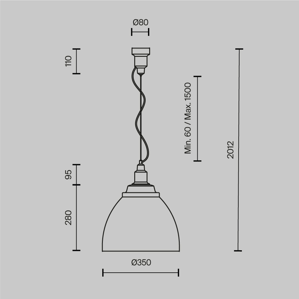 картинка Подвесной светильник Maytoni P535PL-01B