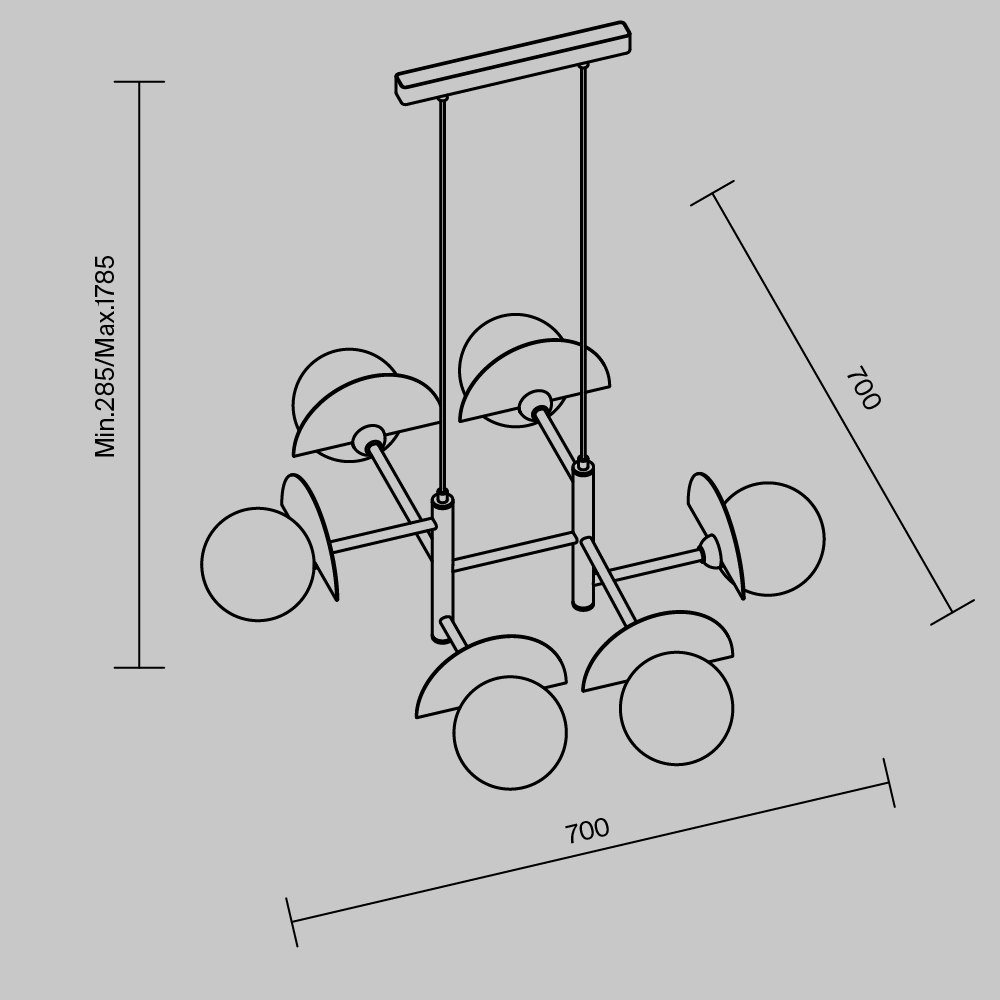 картинка Подвесной светильник Freya FR5391PL-06CFL