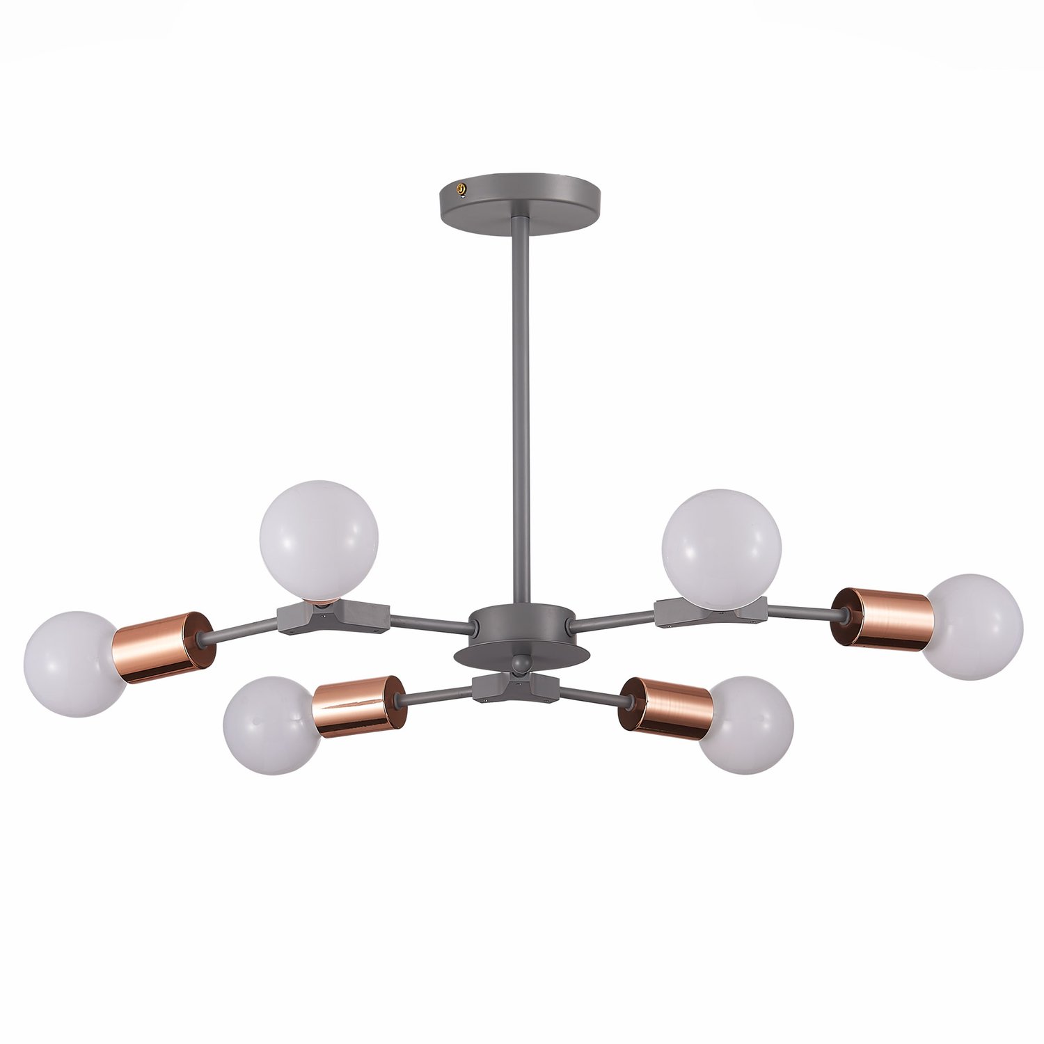 картинка SLE106403-06 Светильник потолочный Серый, Розовое золото E27 6*60W