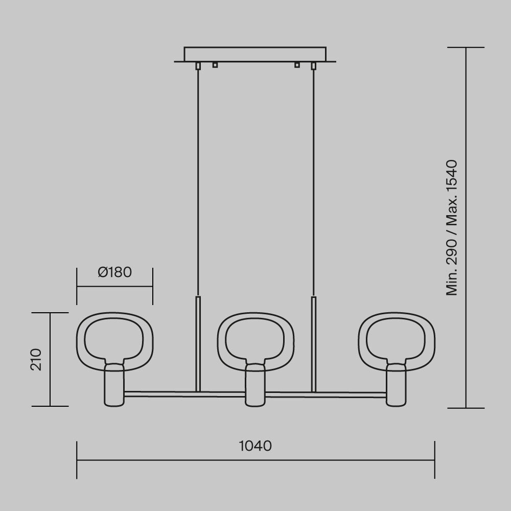 картинка Подвесной светильник Maytoni MOD411PL-03G