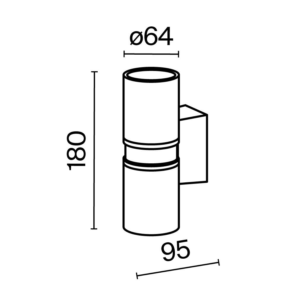 картинка Настенный светильник (бра) Outdoor O582WL-02BS