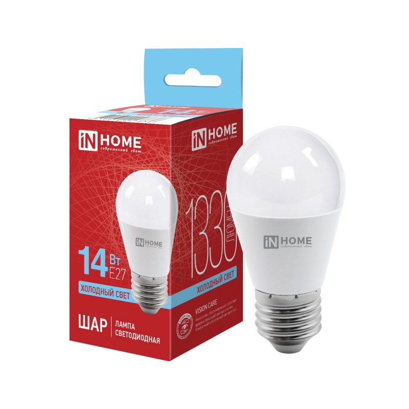 картинка Лампа светодиодная LED-ШАР-VC 14Вт 230В E27 6500K 1330Лм IN HOME