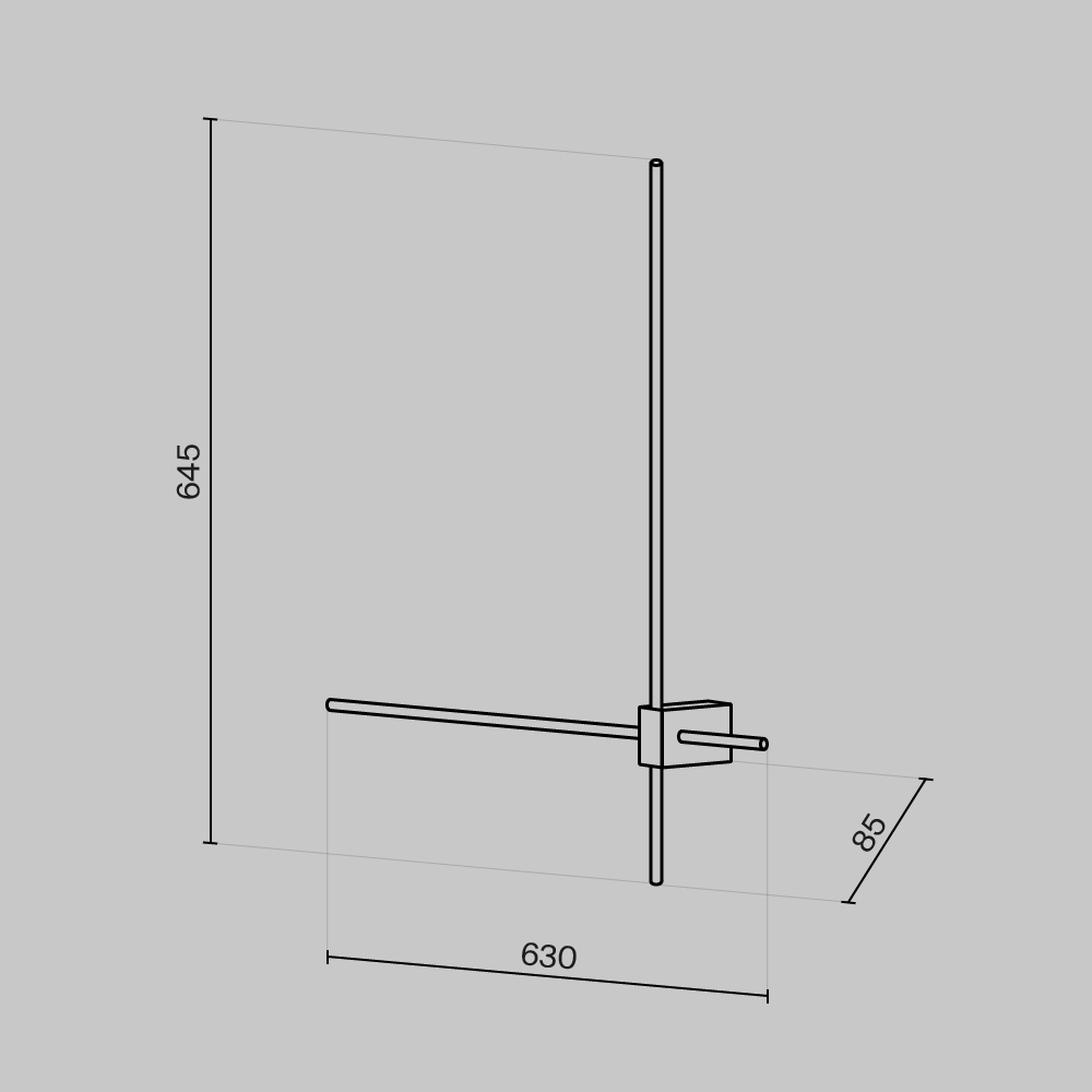 картинка Настенный светильник (бра) Technical C070WL-L12GB3K