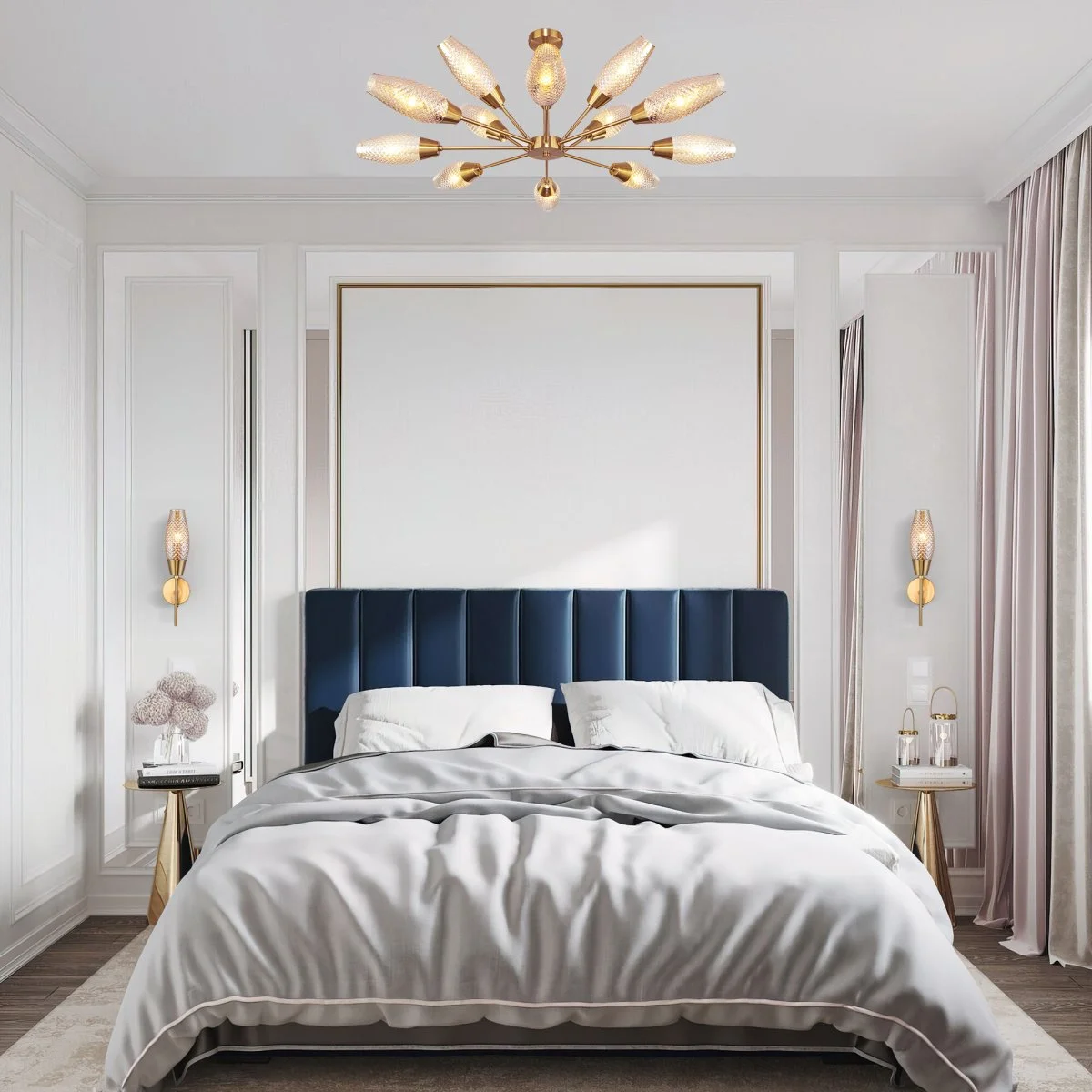 картинка Потолочная люстра с плафонами 60140/12 золото