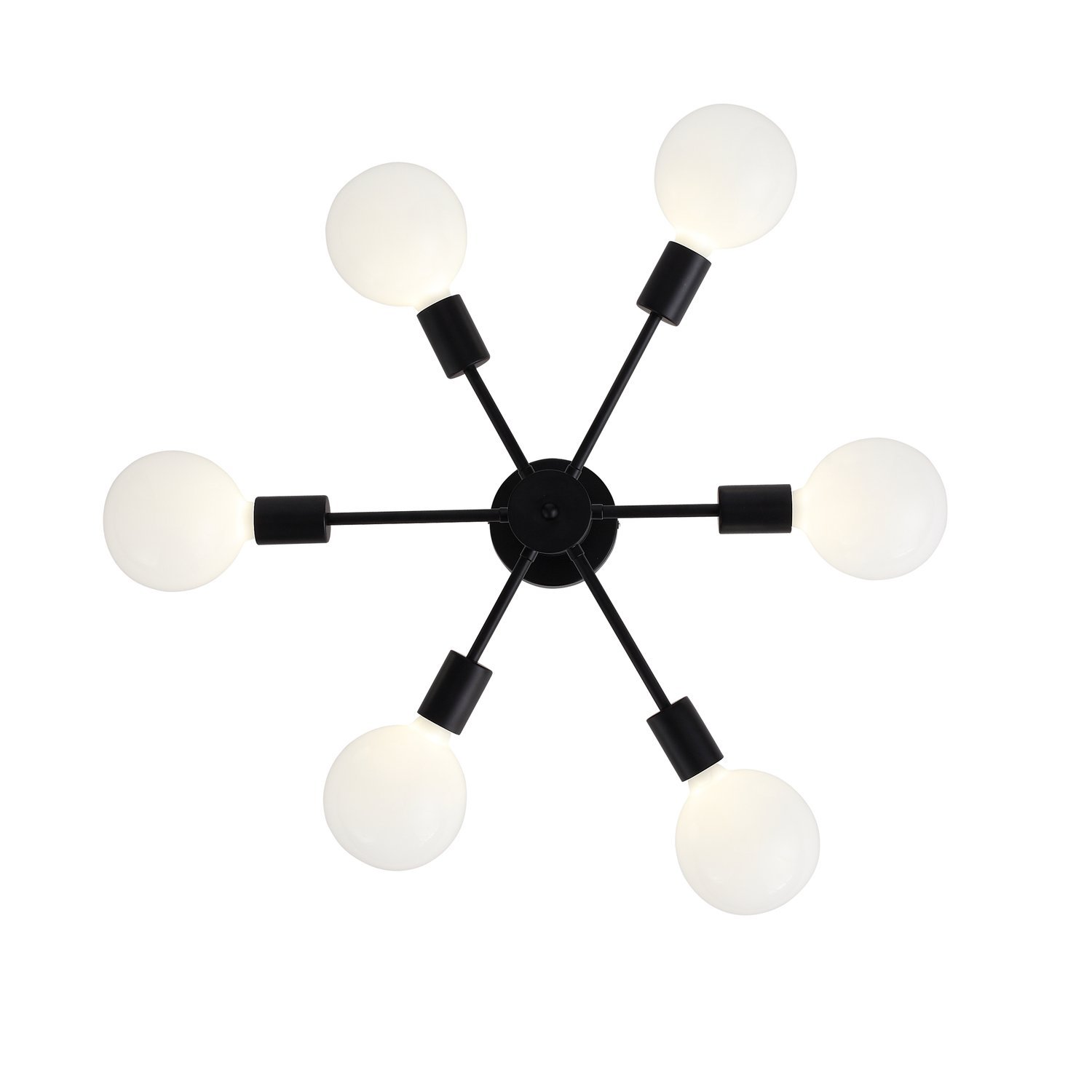 картинка SL419.402.06 Светильник потолочный Черный E27 6*60W