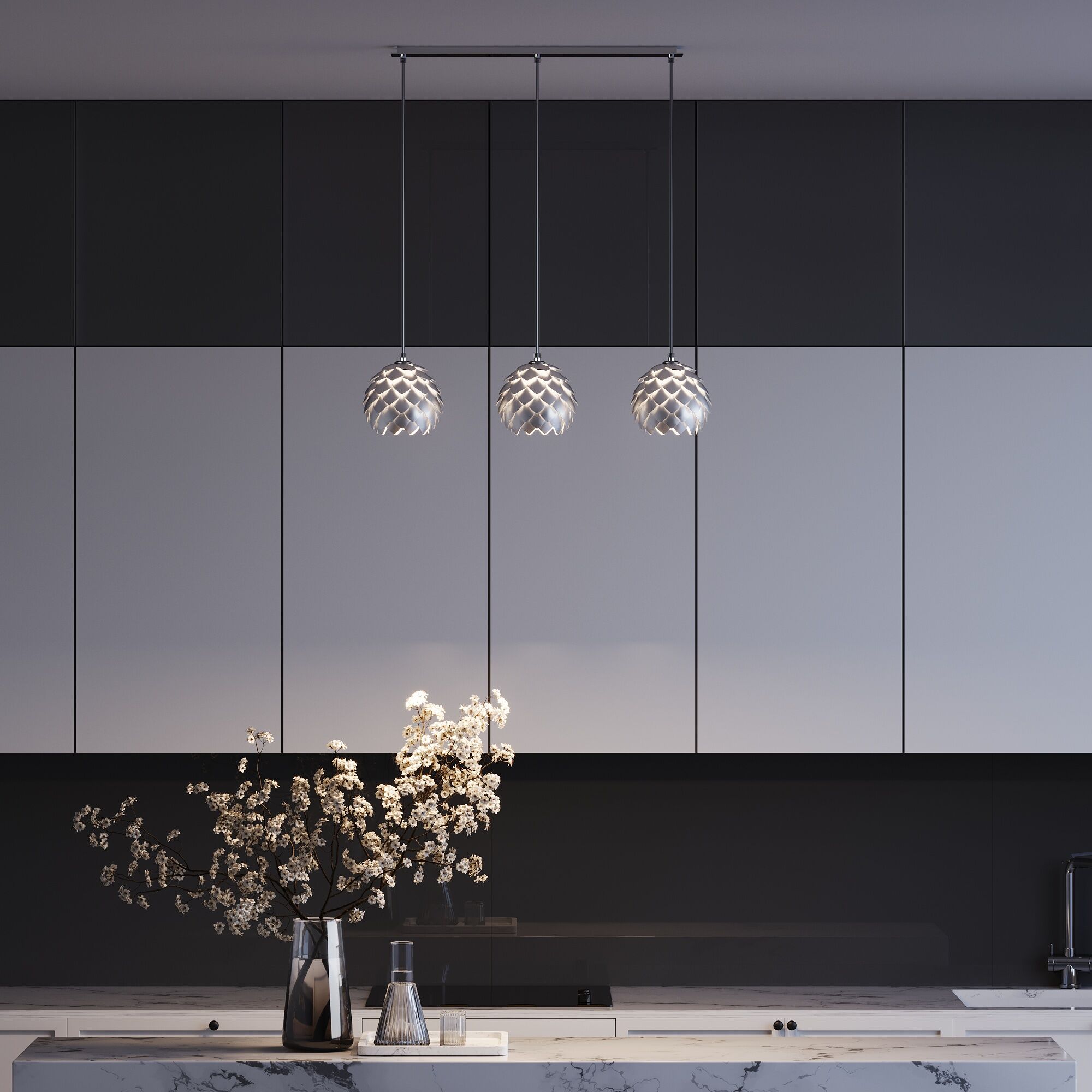 картинка Светильник подвесной с тремя плафонами 304/3