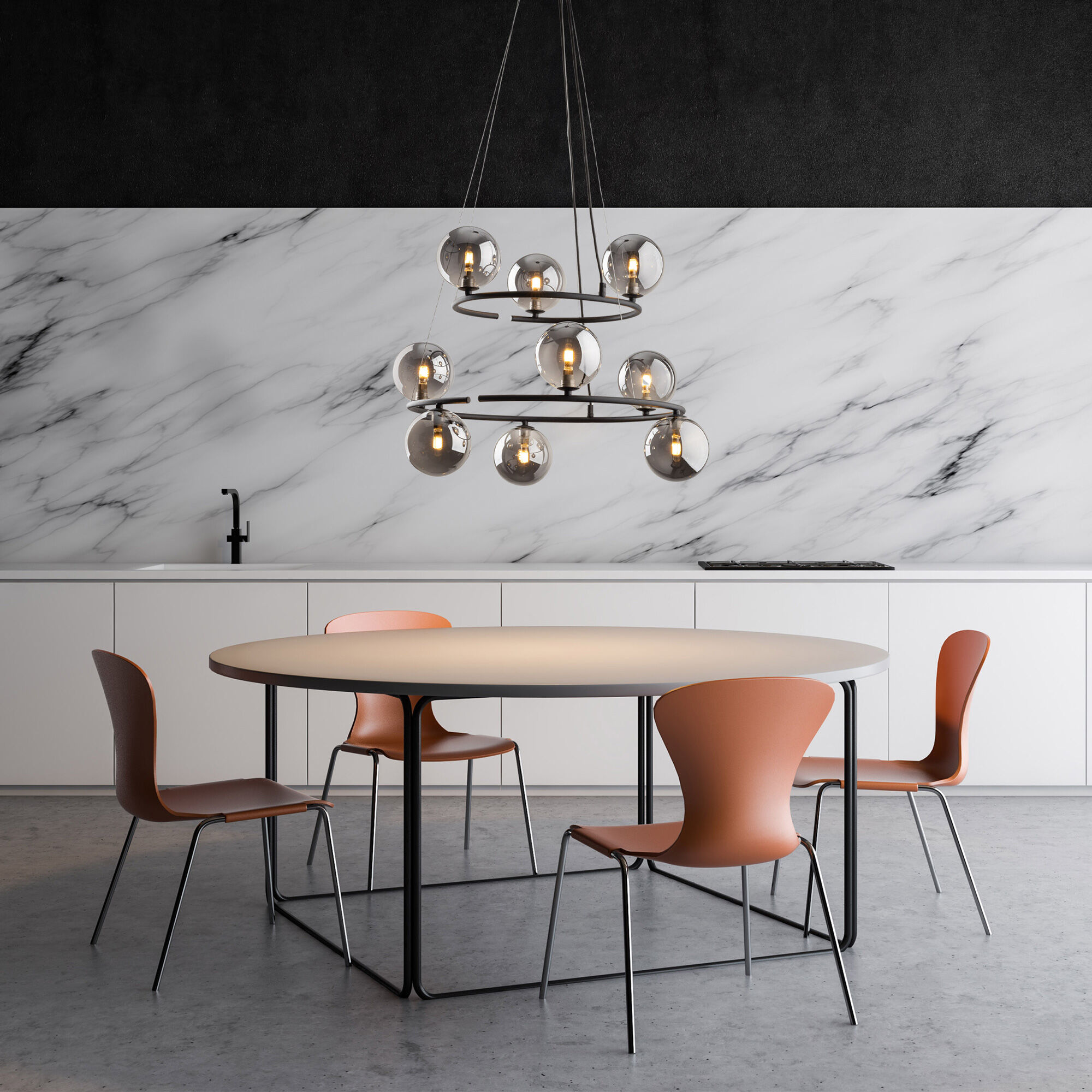 картинка Подвесной светильник со стеклянными плафонами 6845 Anabelle