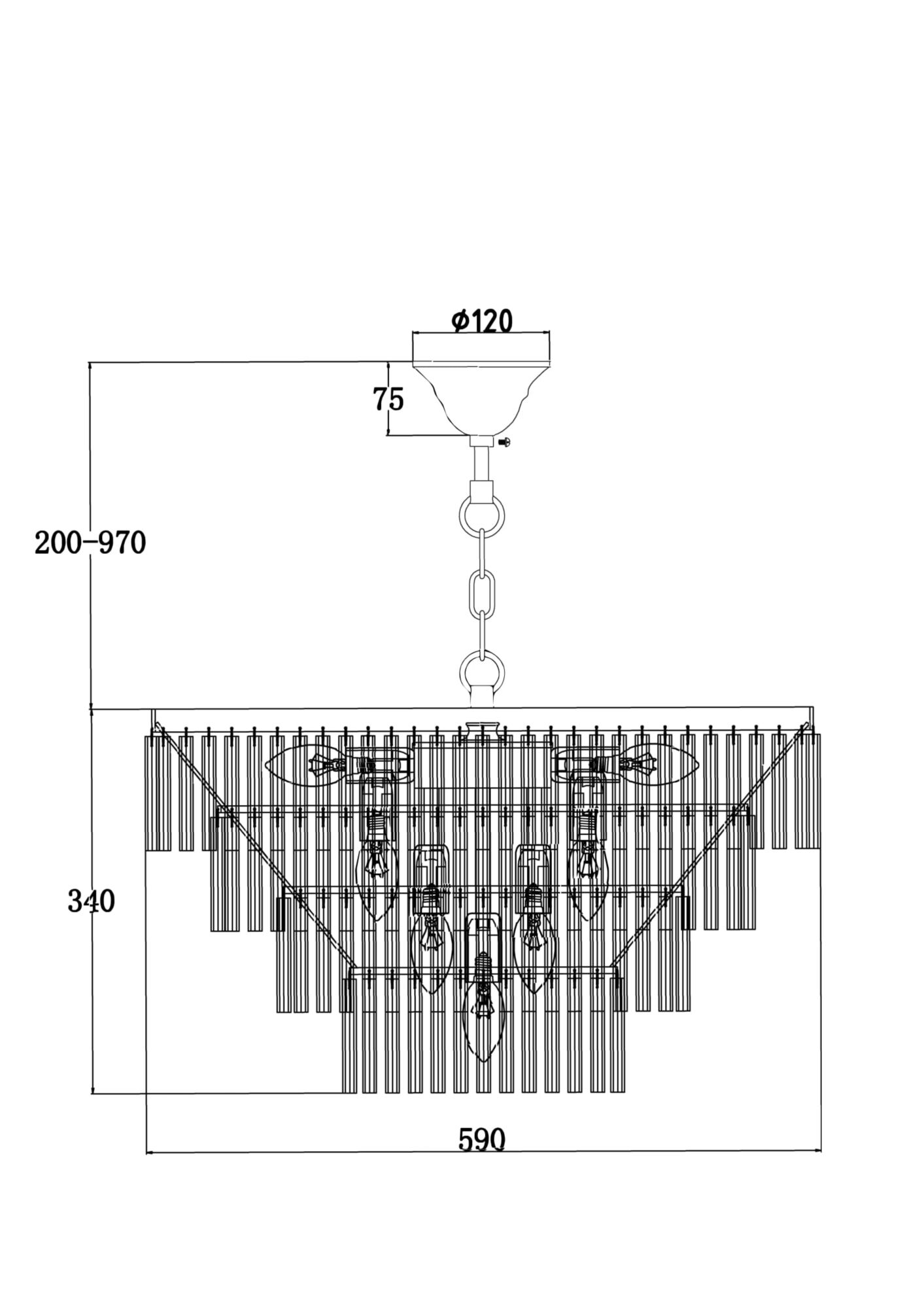 картинка Подвесной светильник Maytoni MOD093PL-13BS