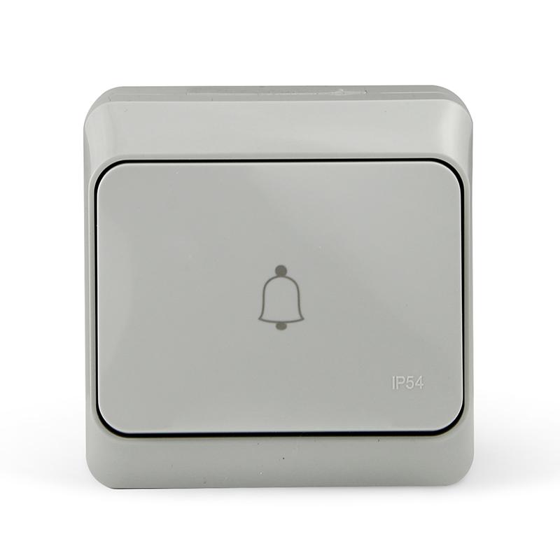 картинка Кнопка звонка ОП Nix 10А IP54 250В сер. TOKOV ELECTRIC TKE-NX-DB-C06-IP54