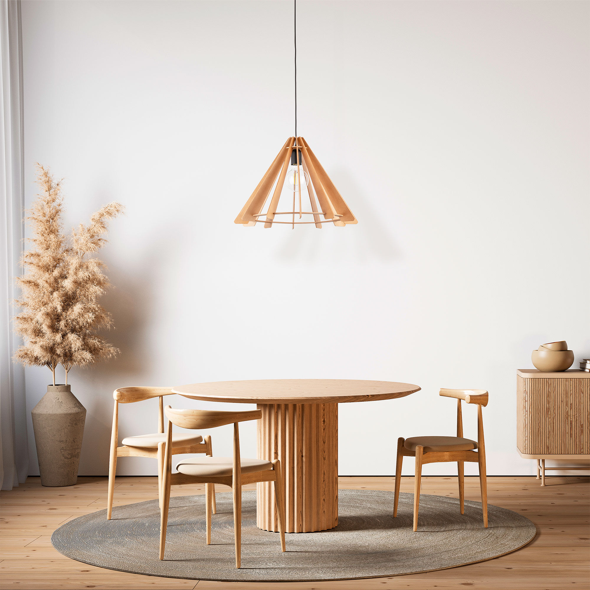 картинка Подвесной светильник с деревянным рассеивателем 6586 Eris