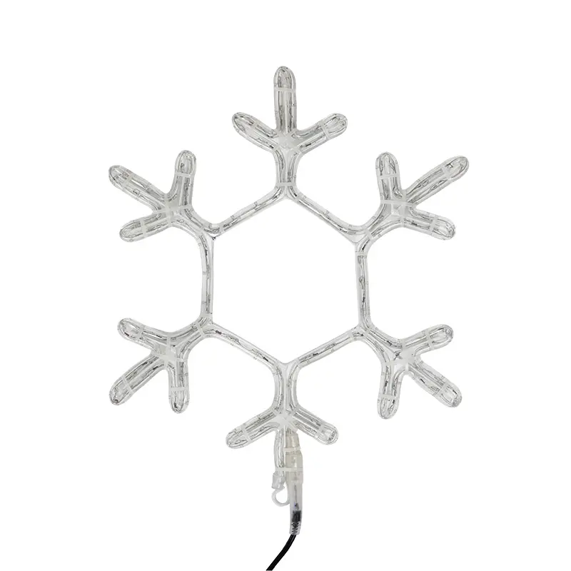 картинка Светодиодная фигура из дюралайта Снежинка 45x38см ТЕПЛЫЙ БЕЛЫЙ NEON-NIGHT