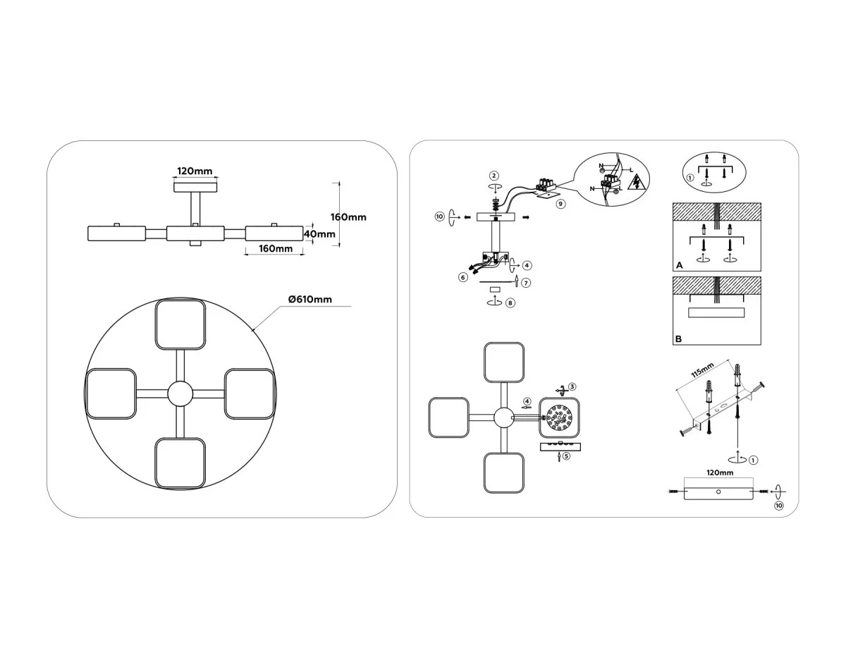 картинка Люстра светодиодная на штанге FL4879