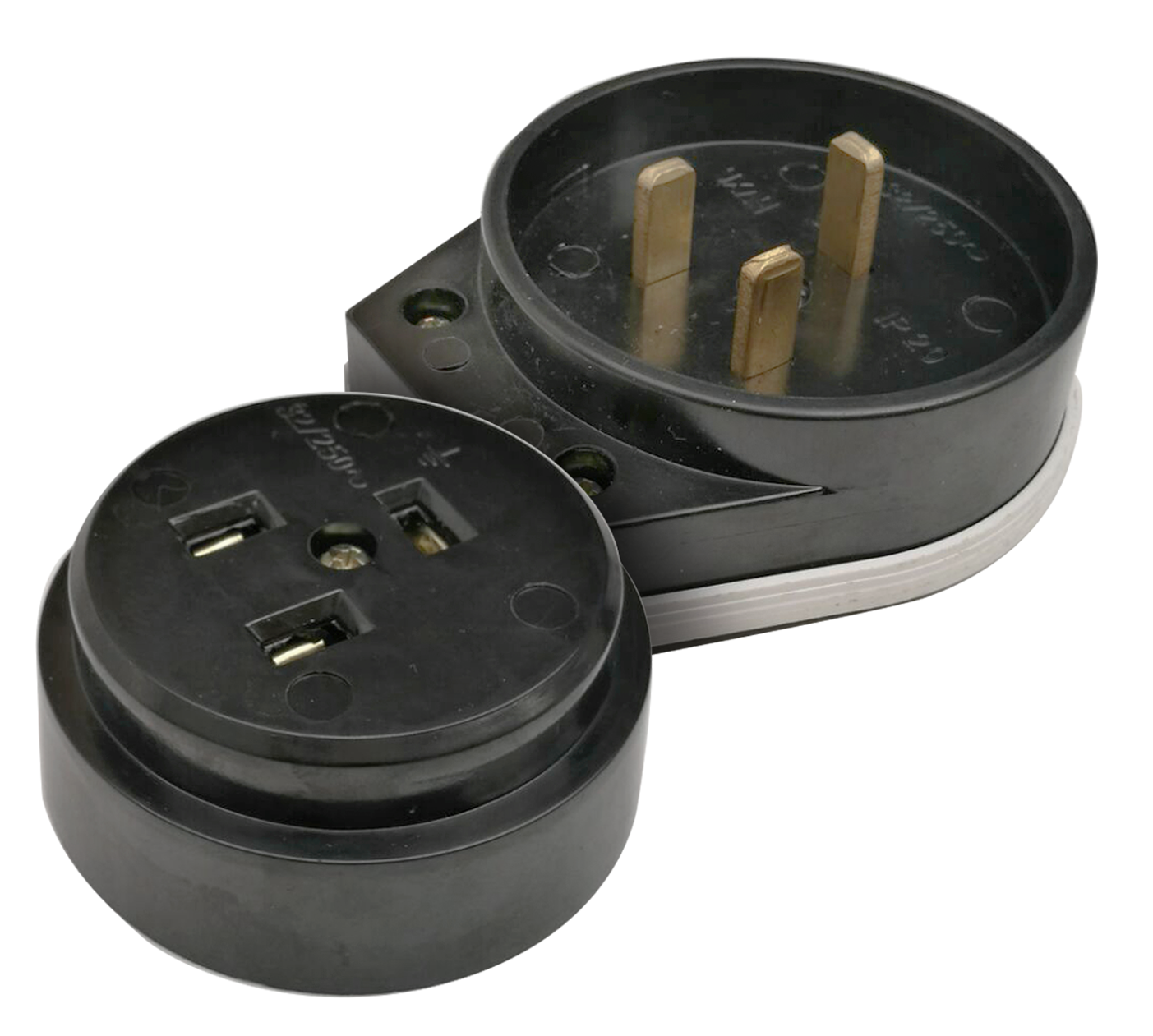 картинка Разъем печной РШ/ВШ карболитовый 32А 250В черный 9114 IN HOME