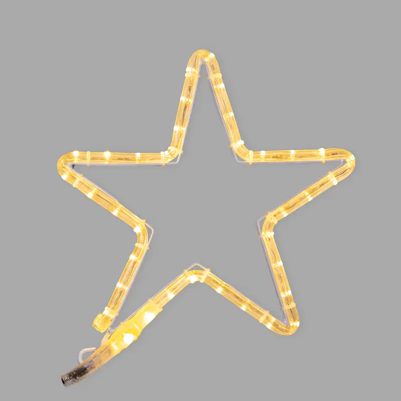 картинка Светодиодная фигура из дюралайта Звездочка 30x28см ТЕПЛЫЙ БЕЛЫЙ NEON-NIGHT
