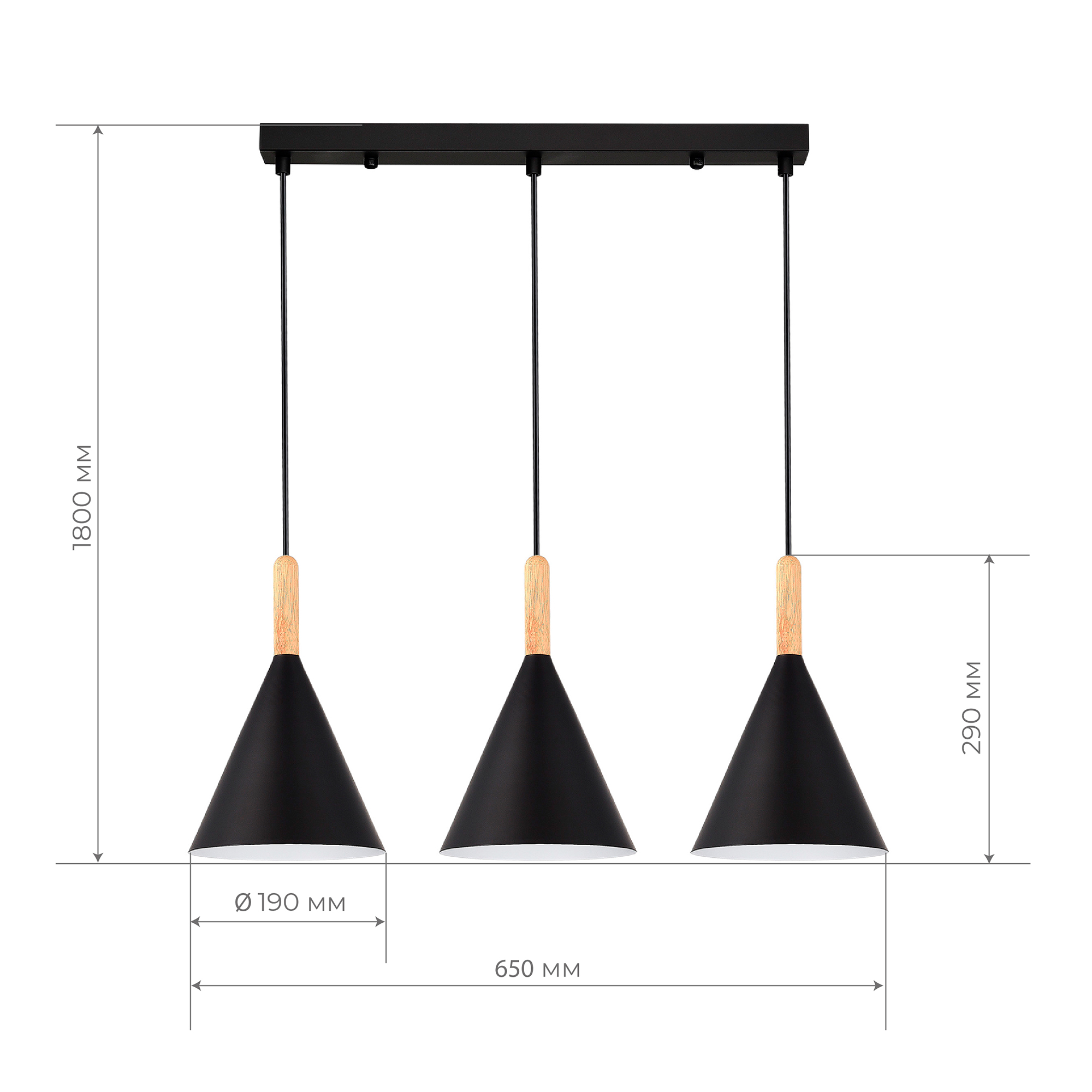 картинка SLE1255-403-03 Светильник подвесной Черный/Черный E27 3*40W