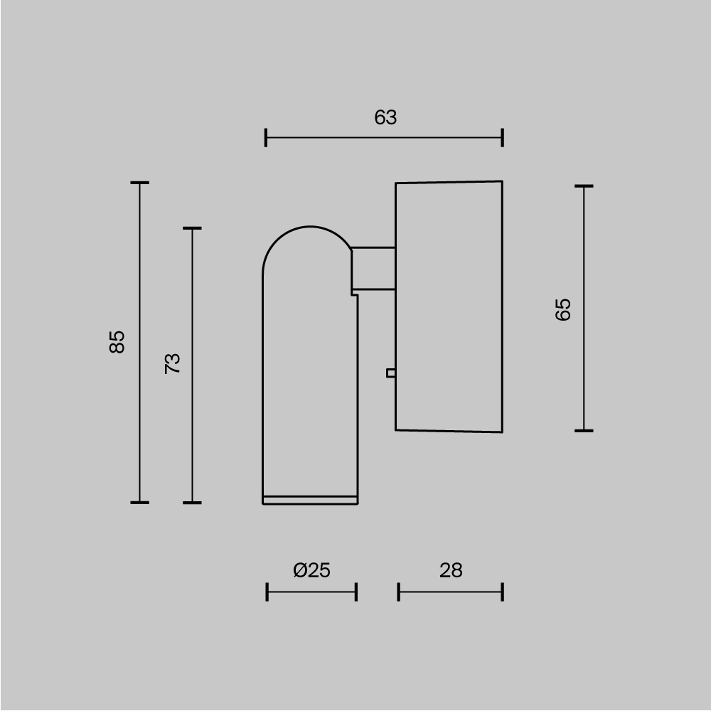 картинка Настенный светильник (бра) Technical C039WL-L3B3K