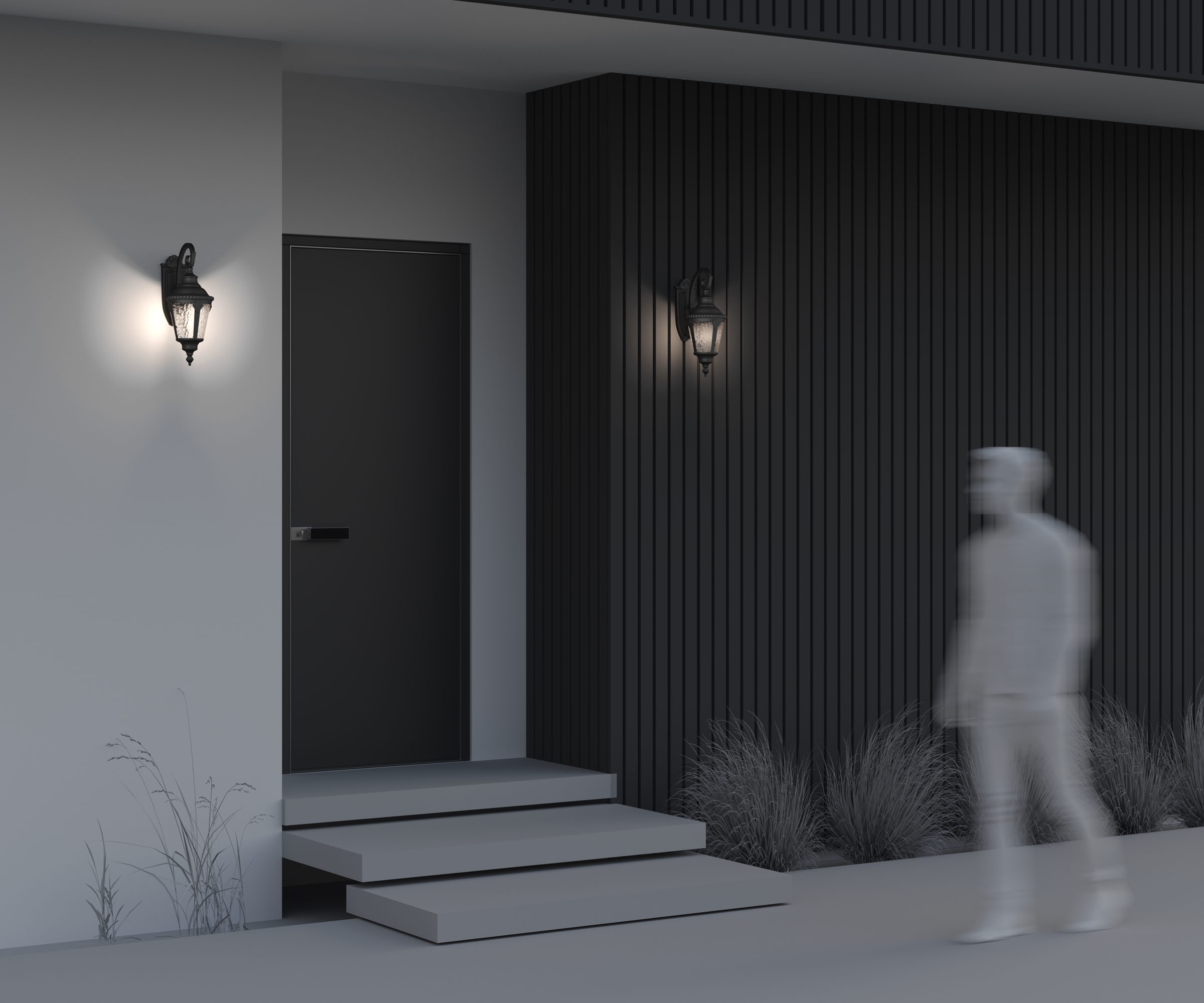 картинка Настенный светильник (бра) Outdoor O029WL-01BZ