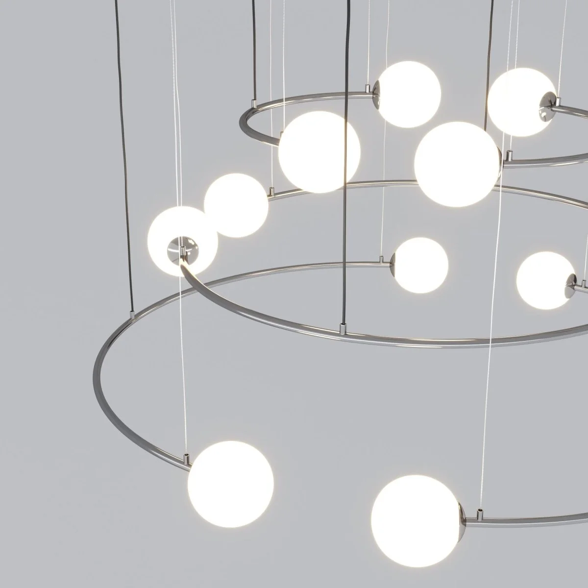 картинка Подвесной светильник в стиле лофт 360/12 хром