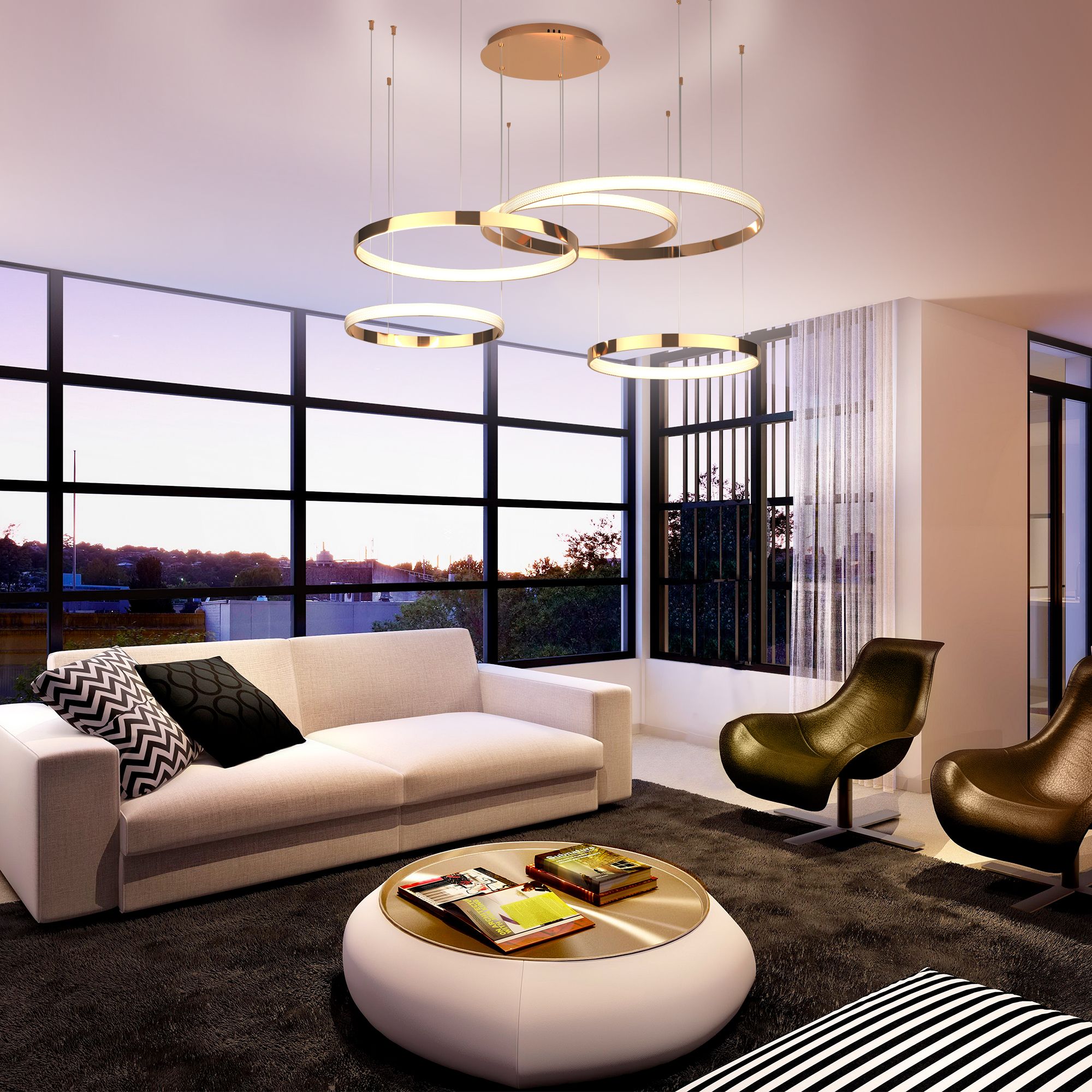 картинка Подвесной светодиодный светильник с пультом управления 90175/5 медный