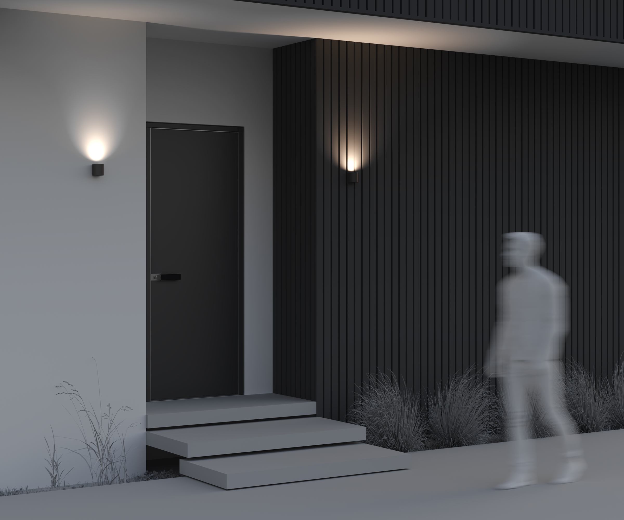 картинка Настенный светильник (бра) Outdoor O044WL-01B