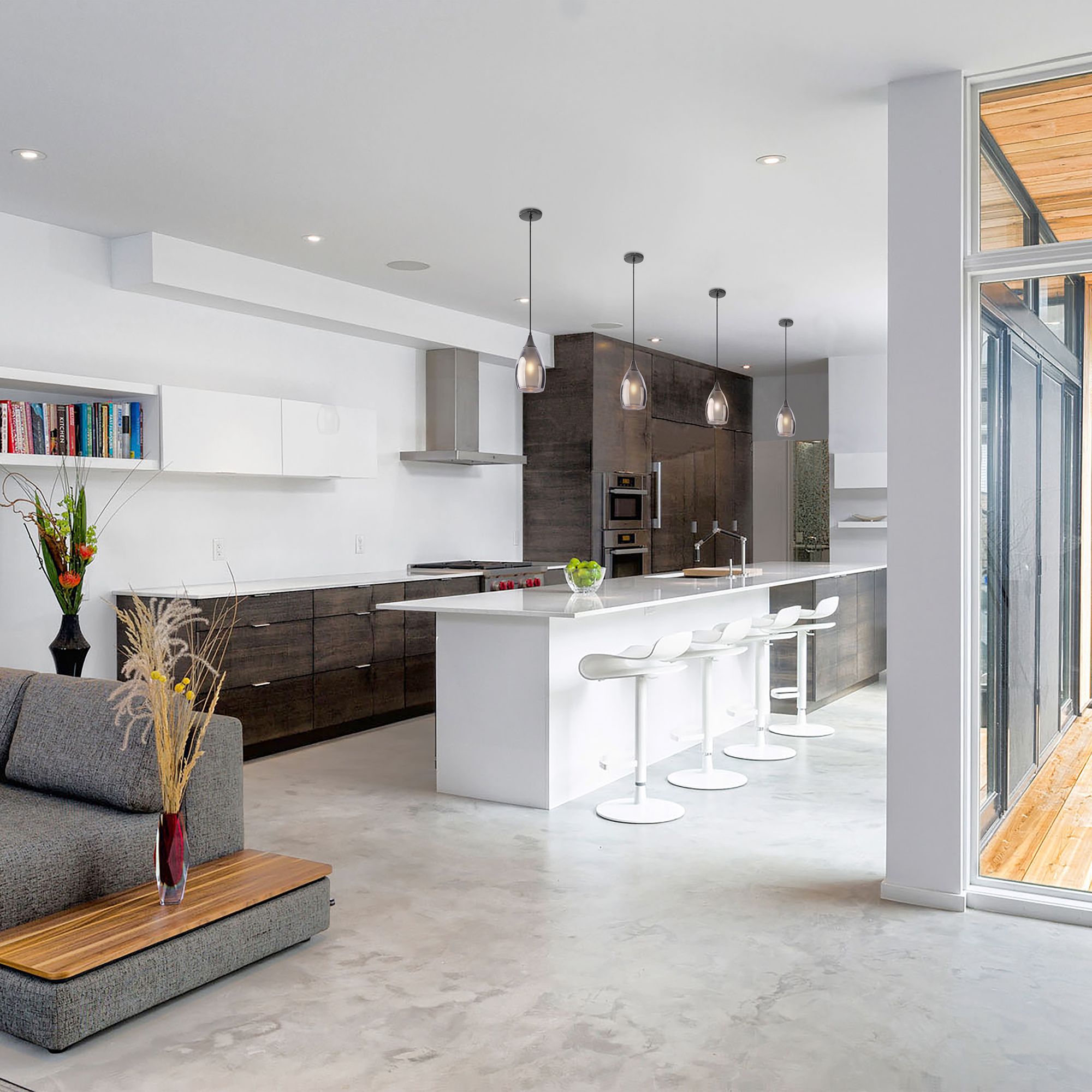 картинка Подвесной светильник со стеклянным плафоном 50085/1 черный жемчуг