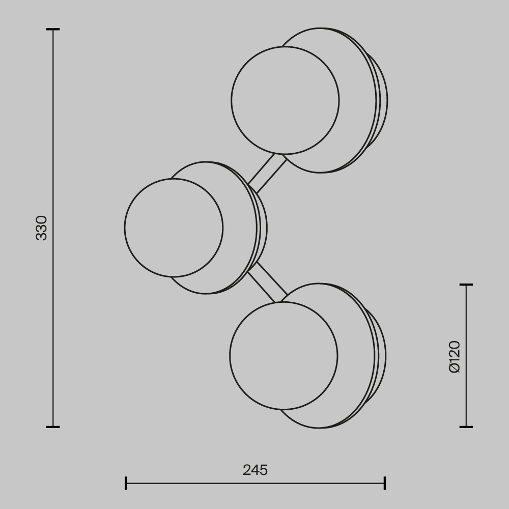 картинка Настенный светильник (бра) Maytoni MOD331WL-L6BS3K