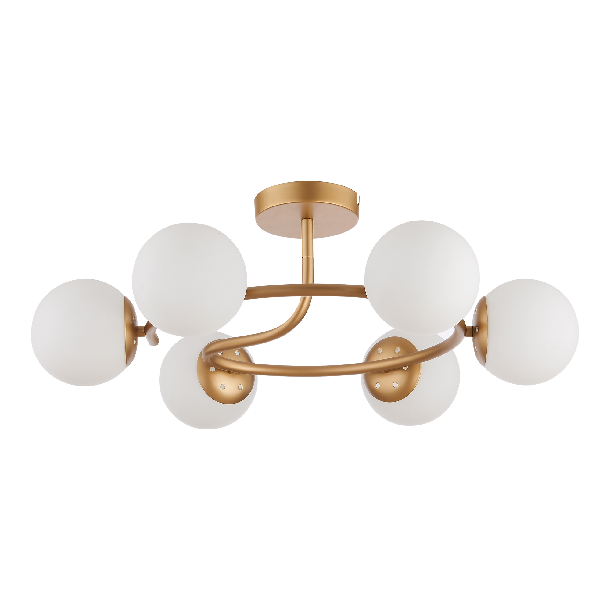 картинка SLE220602-06 Светильник потолочный Золотистый/Белый E14 6*40W