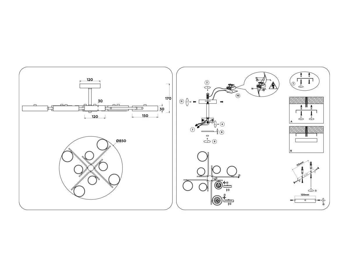 картинка Люстра светодиодная на штанге FL516338