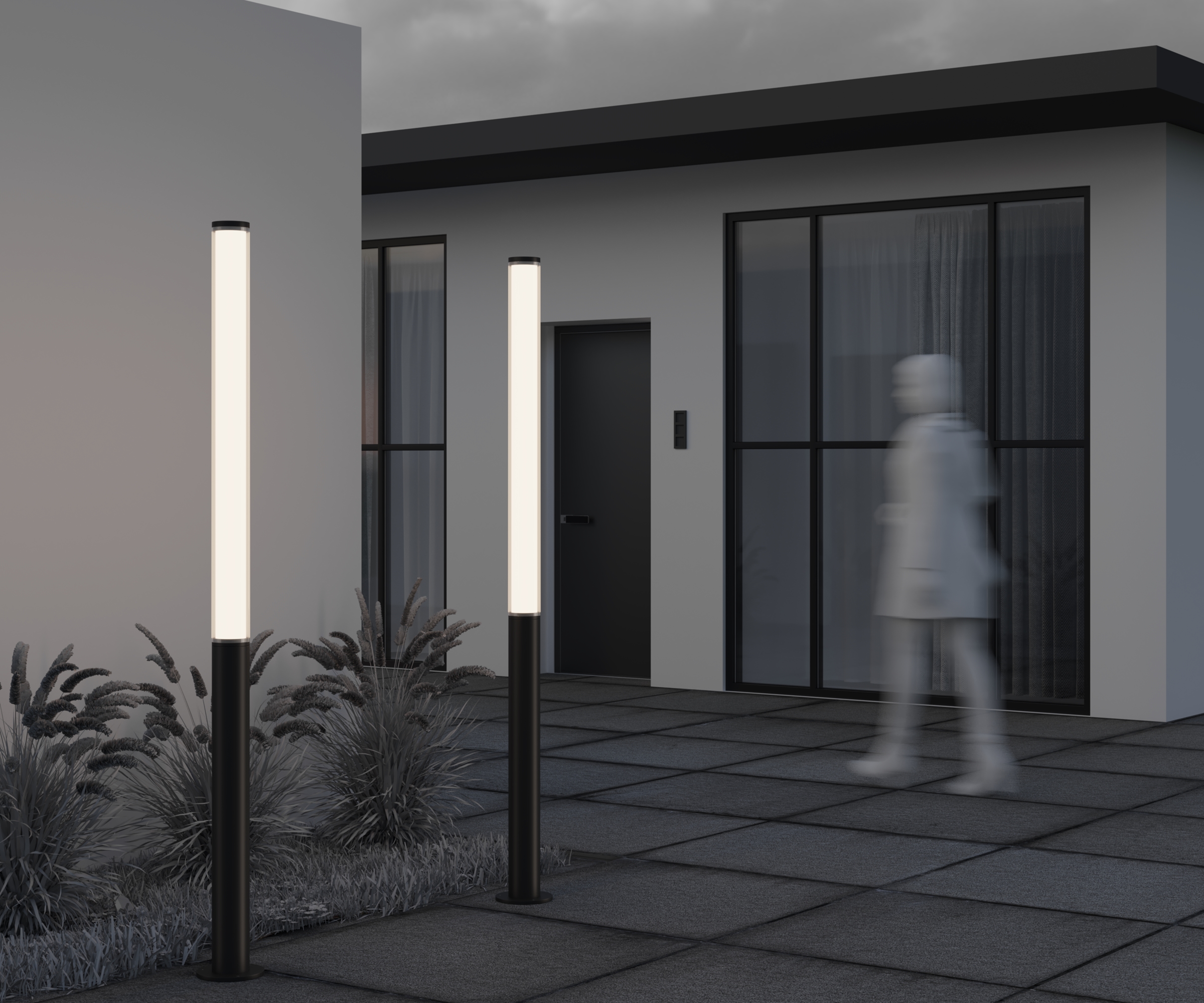 картинка Садово-парковый светильник Outdoor O041FL-L100B3K