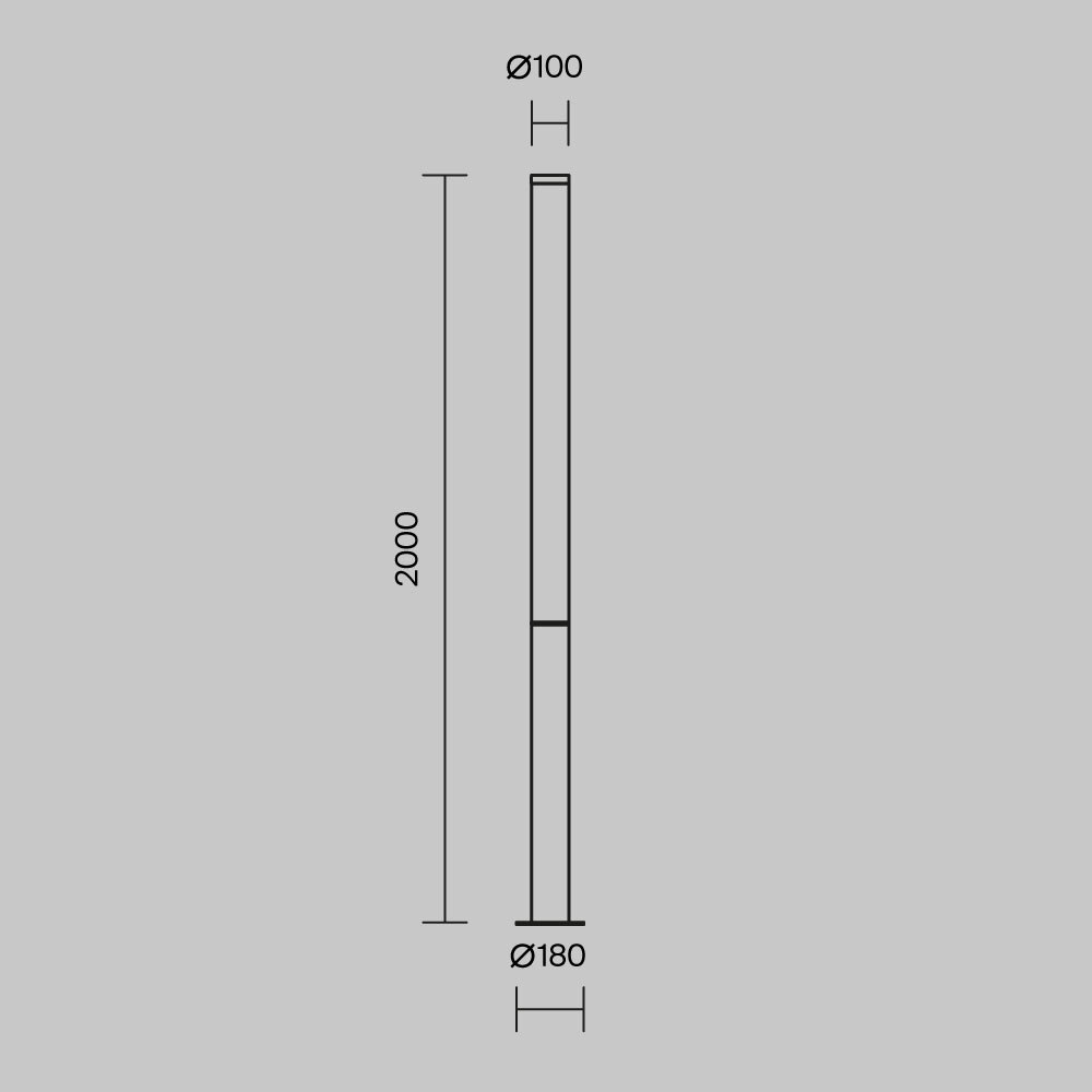 картинка Садово-парковый светильник Outdoor O041FL-L100B3K