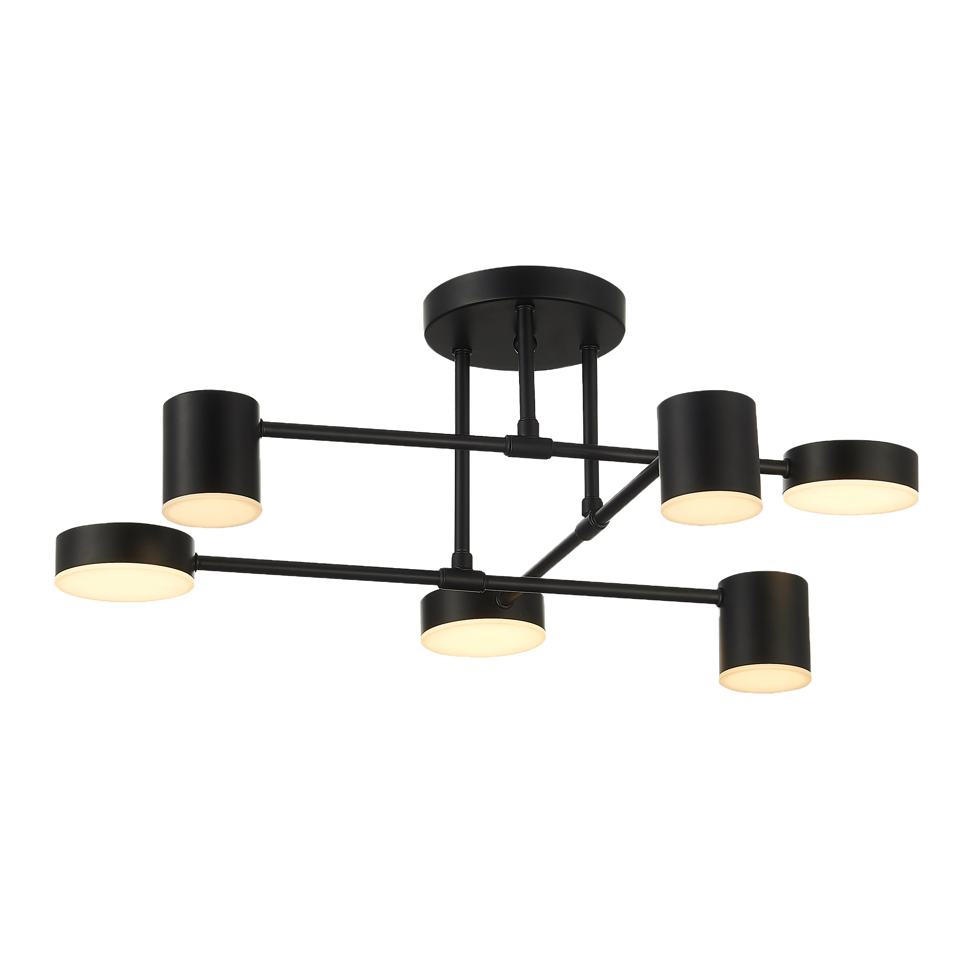 картинка SLE201042-06 Светильник потолочный Черный/Черный LED 6*7W 4000K