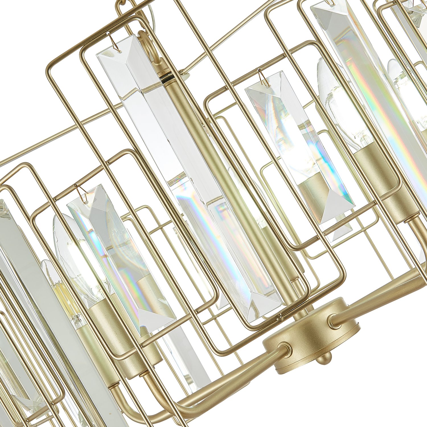 картинка SLE103403-05 Светильник подвесной Шампань/Прозрачный E14 5*40W