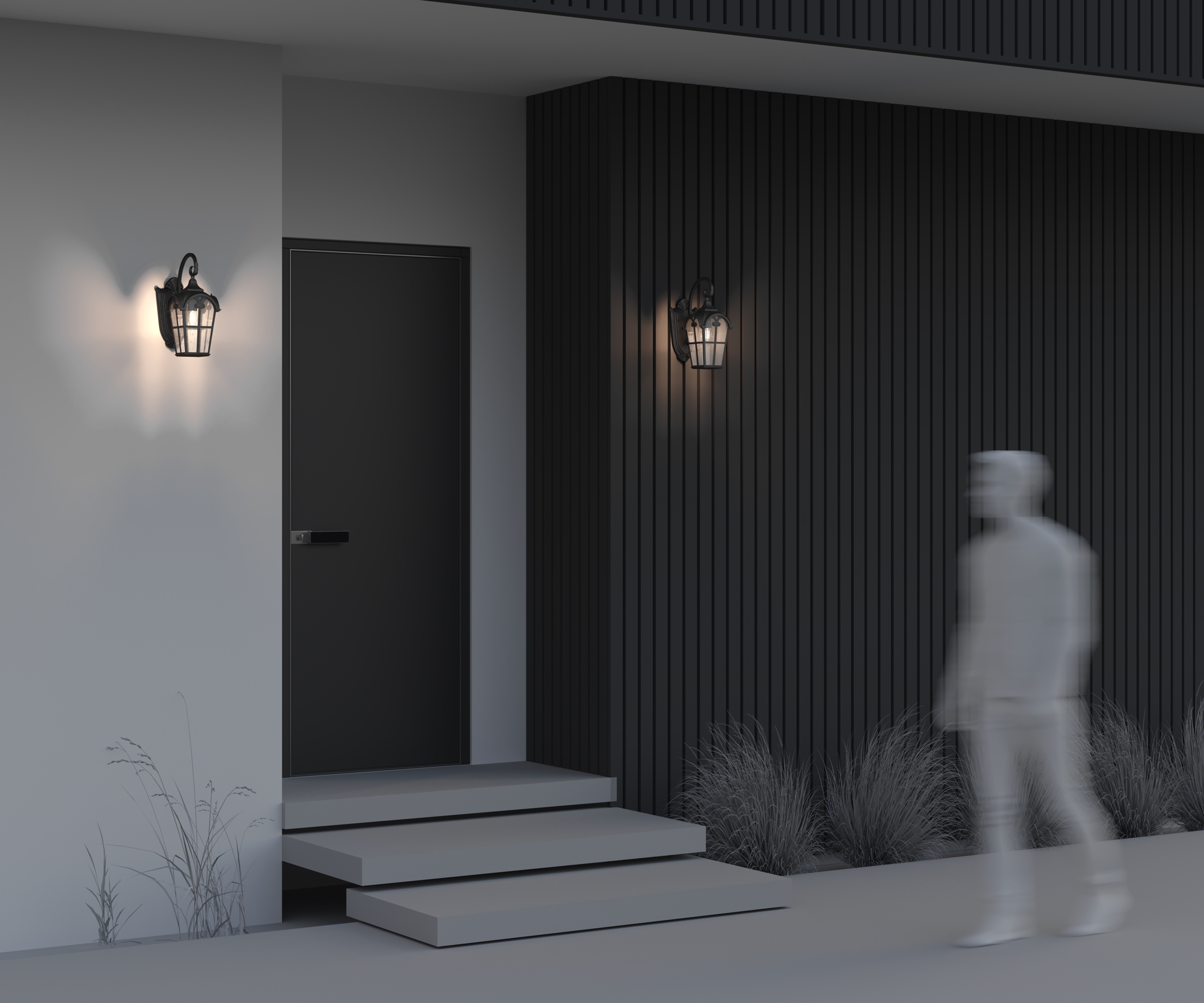 картинка Настенный светильник (бра) Outdoor O413WL-01BZ