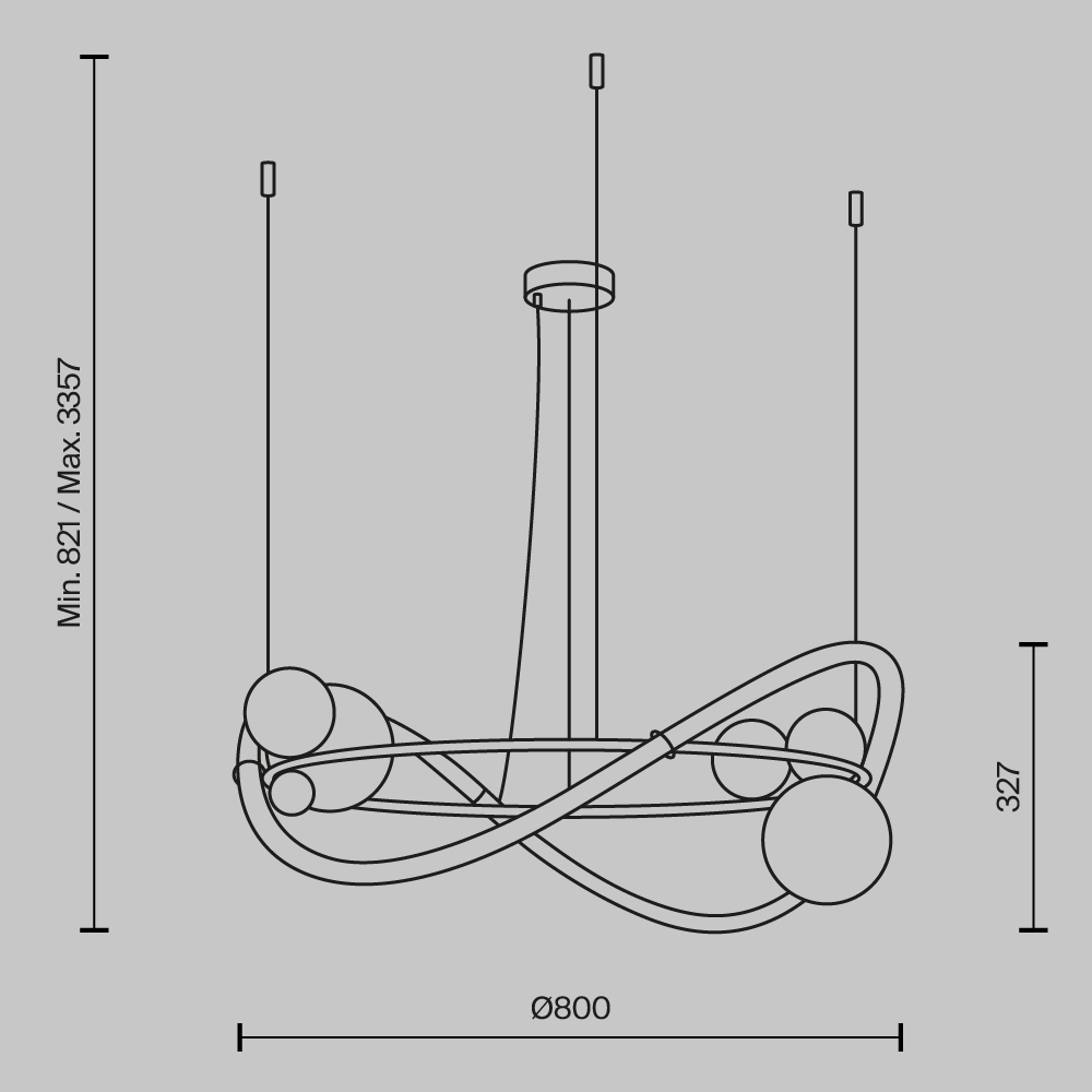 картинка Подвесной светильник Maytoni MOD289PL-L53BS3K