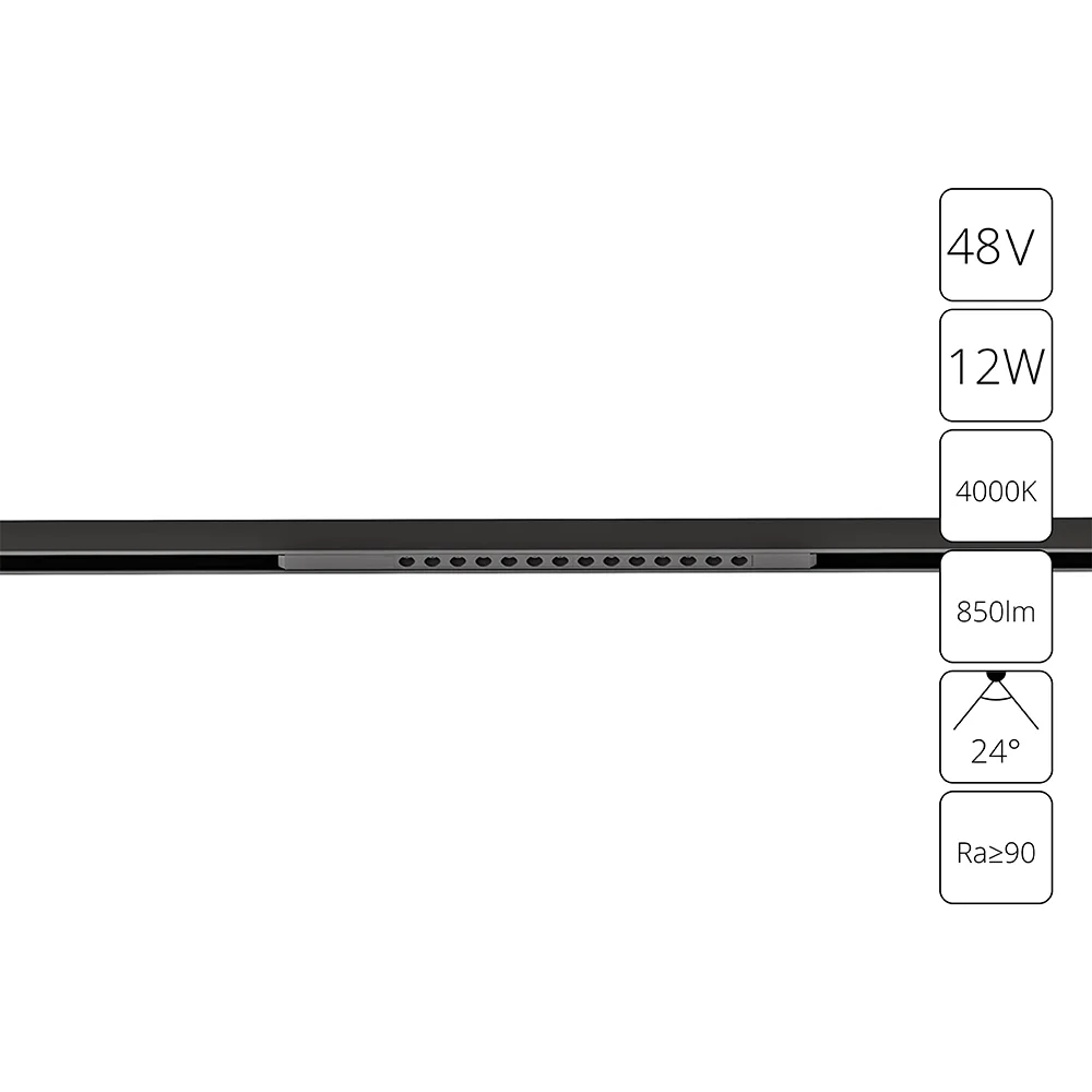 картинка Магнитный трековый светильник Arte Lamp OPTIMA A7266PL-1BK