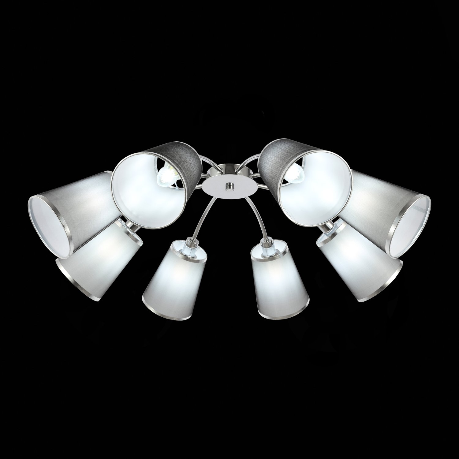 картинка SLE103002-08 Светильник потолочный Хром/Черный E14 8*40W