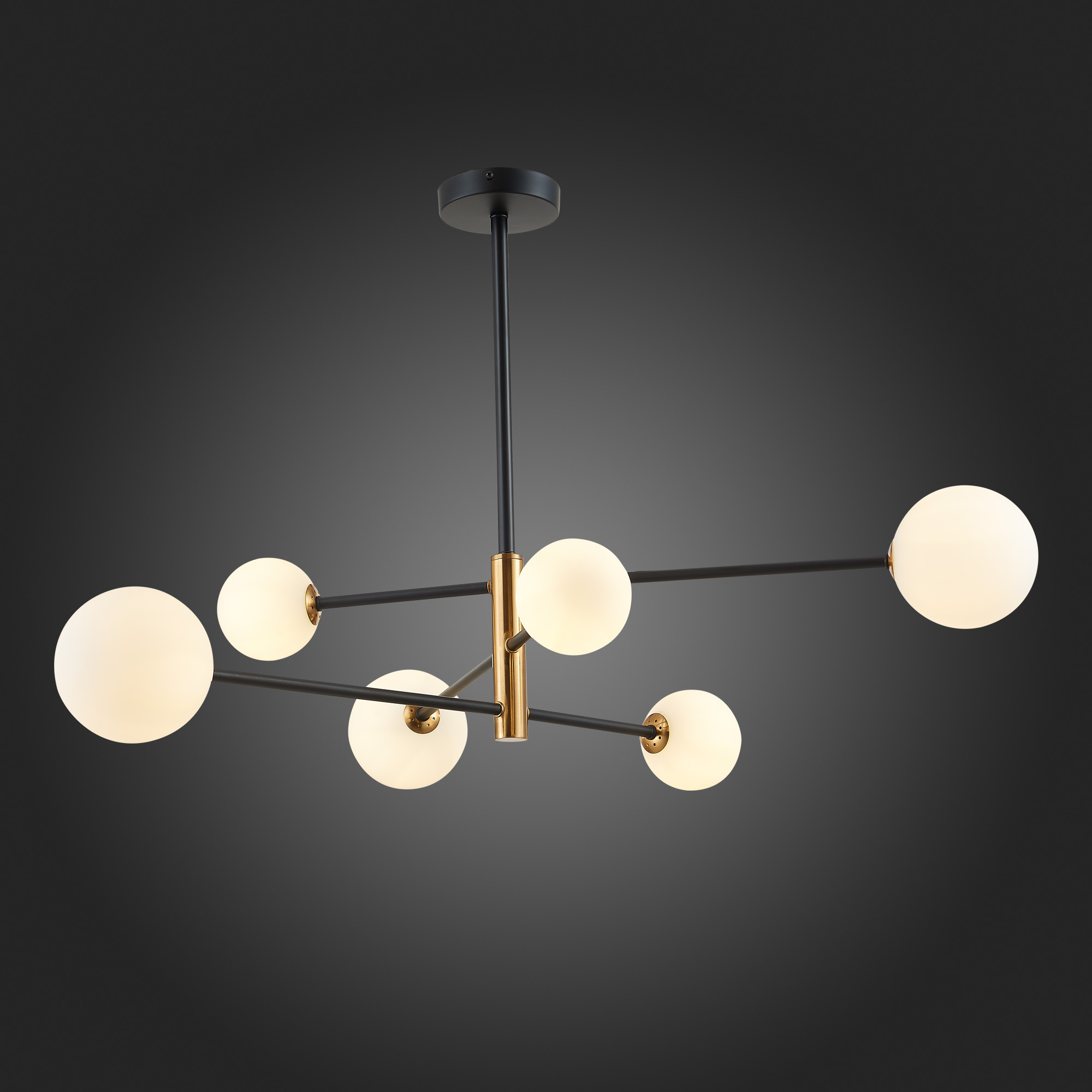 картинка SLE220103-06 Светильник потолочный Черный, Бронза/Белый G9 6*5W