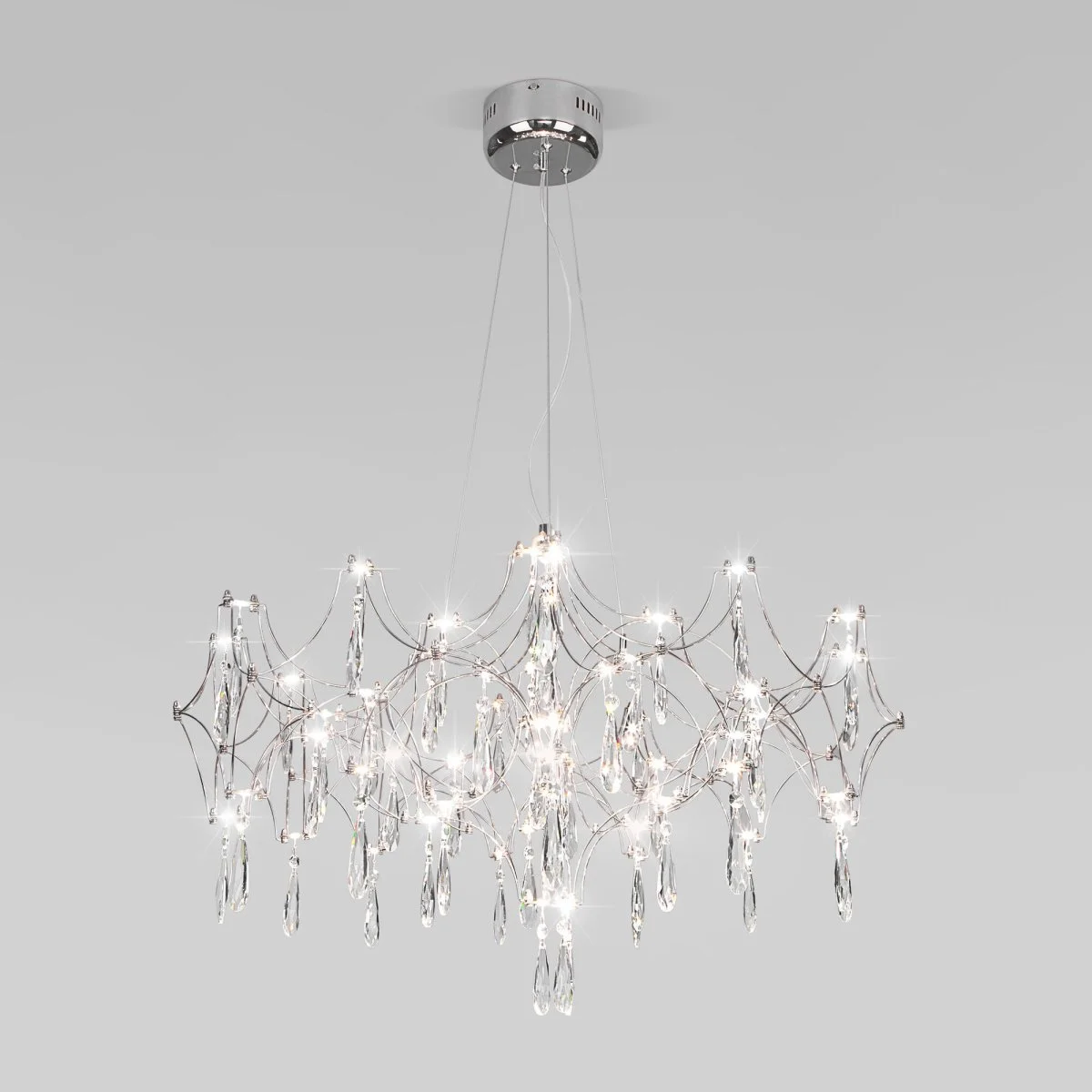 картинка Подвесной светодиодный светильник с фигурным хрусталем 443/1