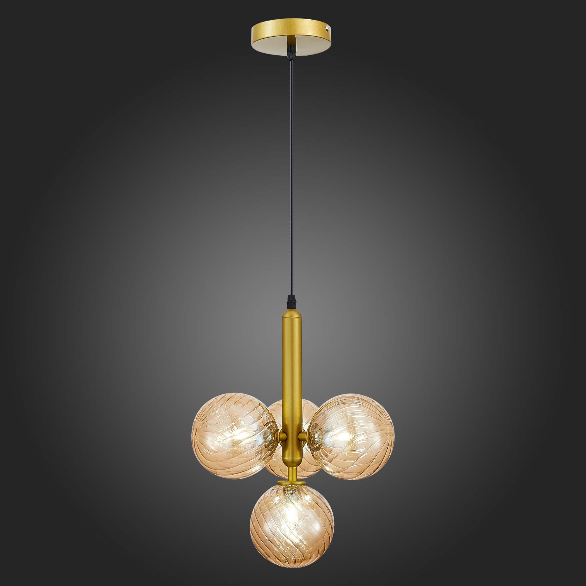 картинка SLE220323-04 Светильник подвесной Золото/Янтарный G9 4*5W 4000K