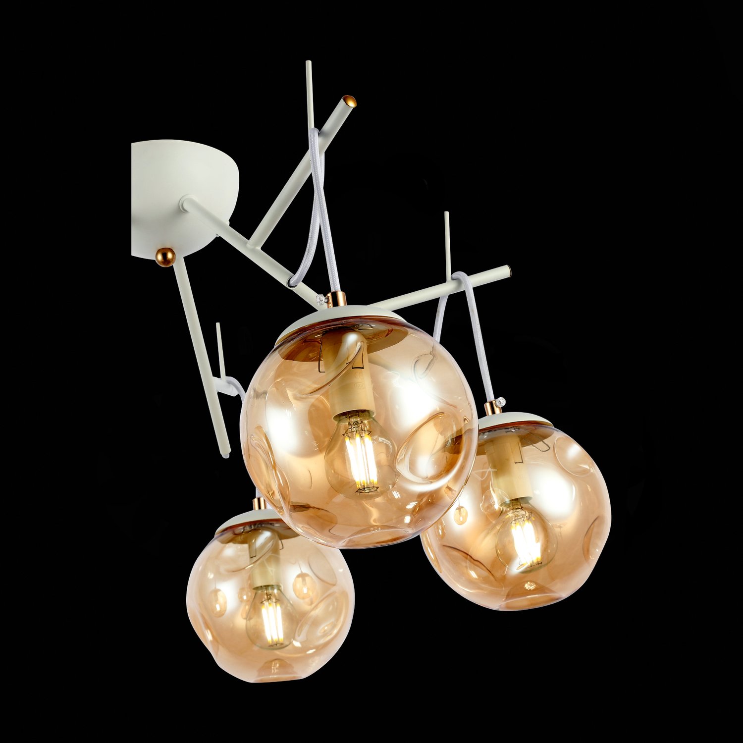 картинка SLE110202-05 Светильник потолочный Белый/Янтарный E14 5*40W