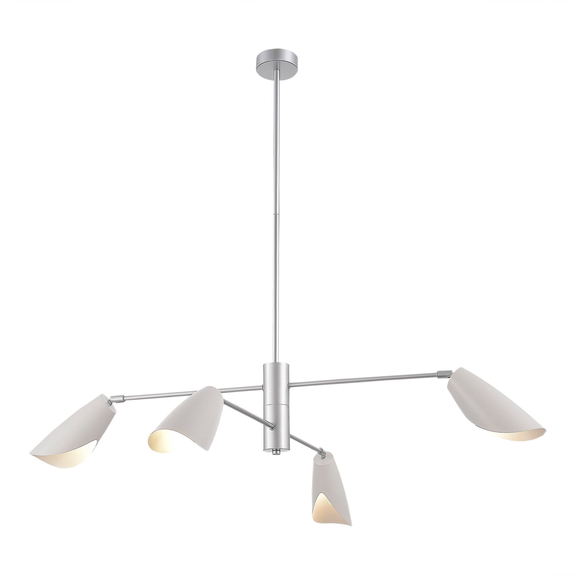 картинка SLE1254-103-04 Светильник подвесной Серебристый/Белый E14 4*60W