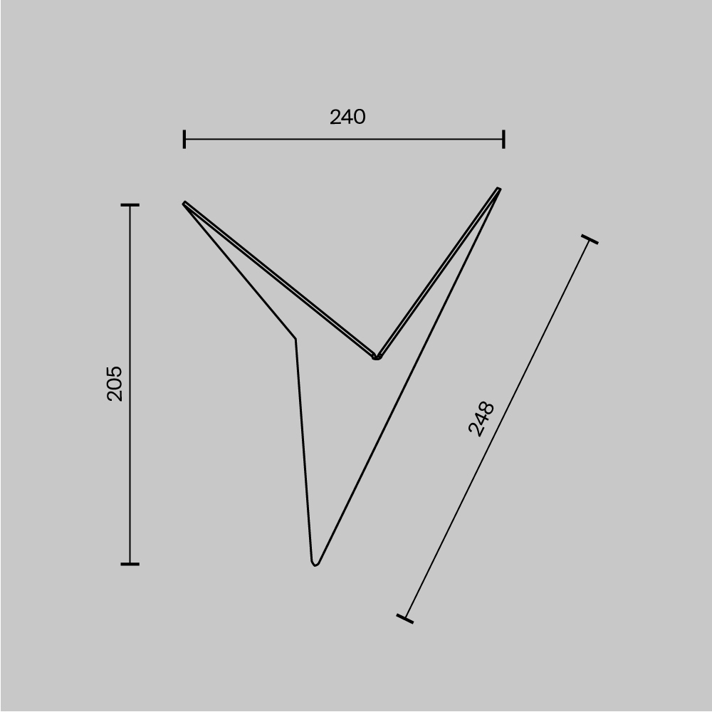 картинка Настенный светильник (бра) Technical C808WL-L3B