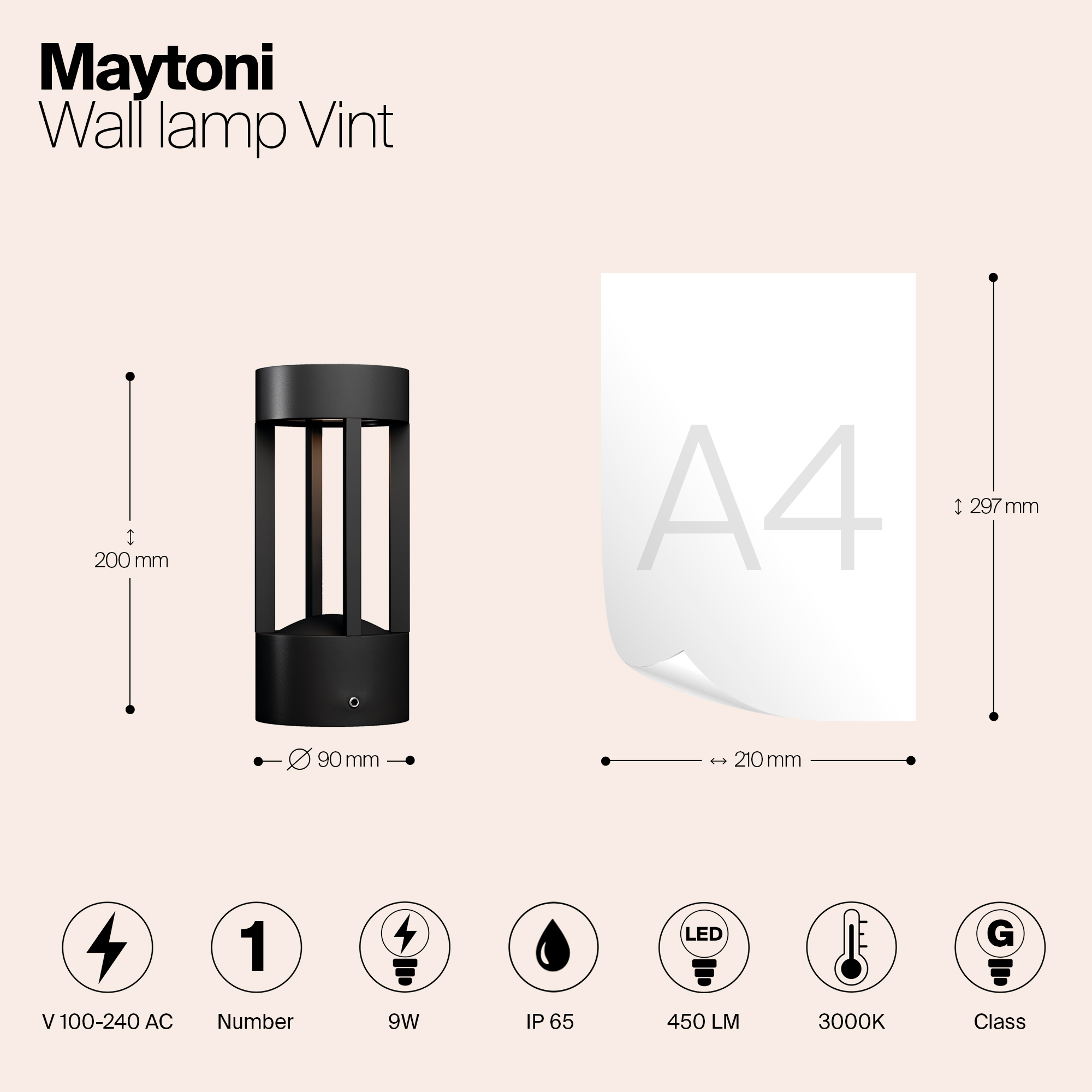 картинка Настенный светильник (бра) Outdoor O458WL-L9GF3K