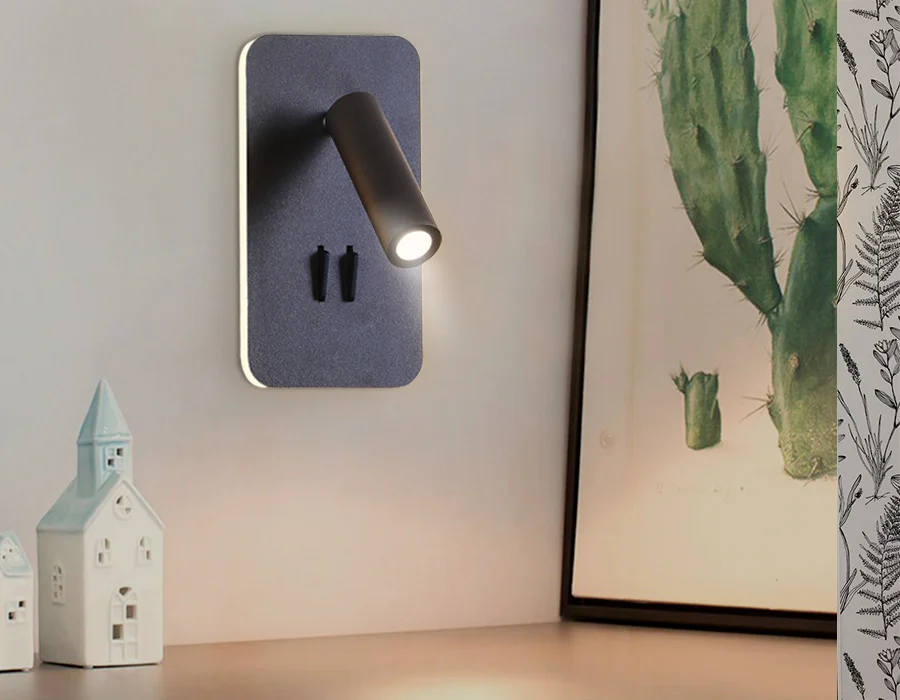 картинка Поворотный настенный светодиодный светильник с выключателем FW255