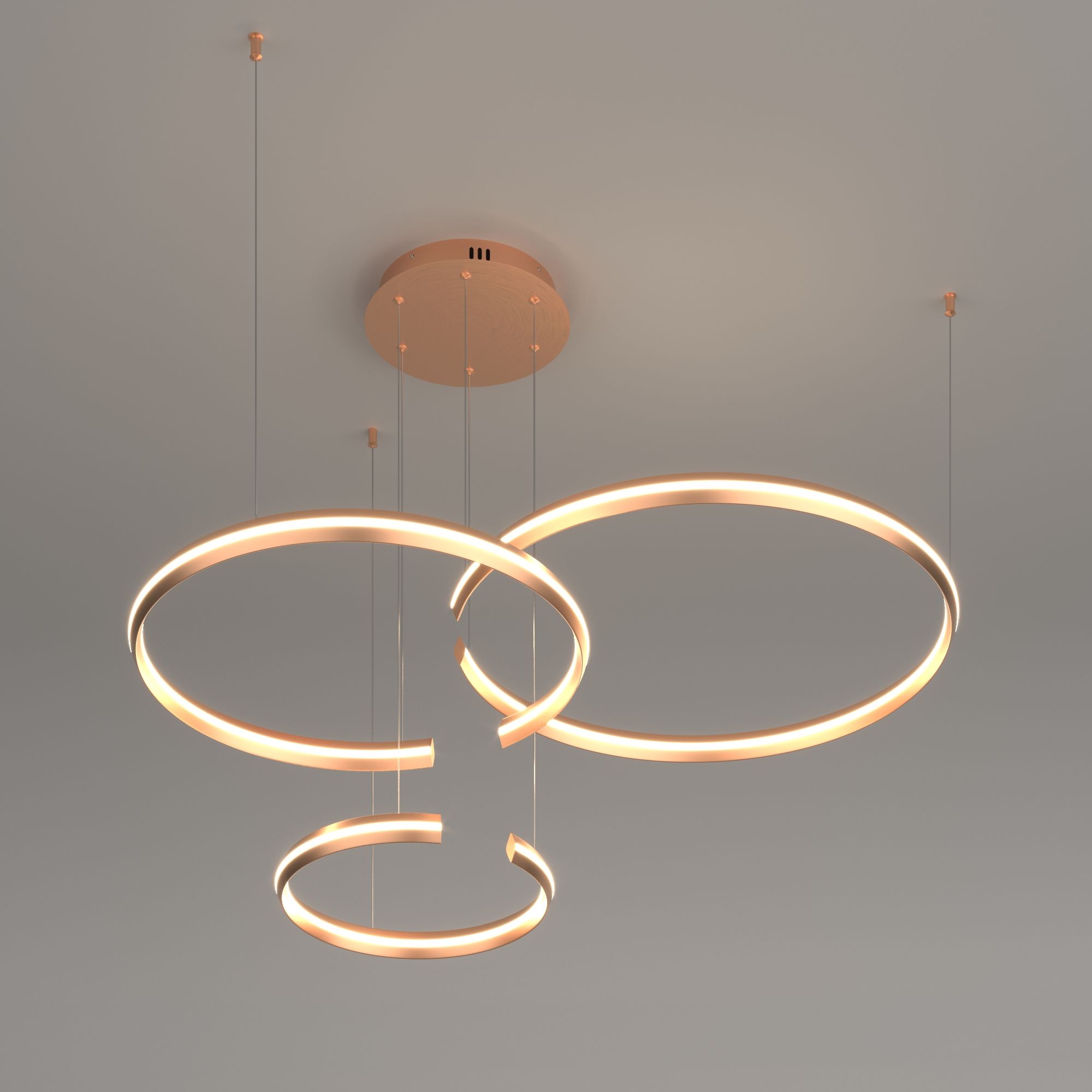 картинка Подвесной светодиодный светильник с пультом управления 90180/3 золото