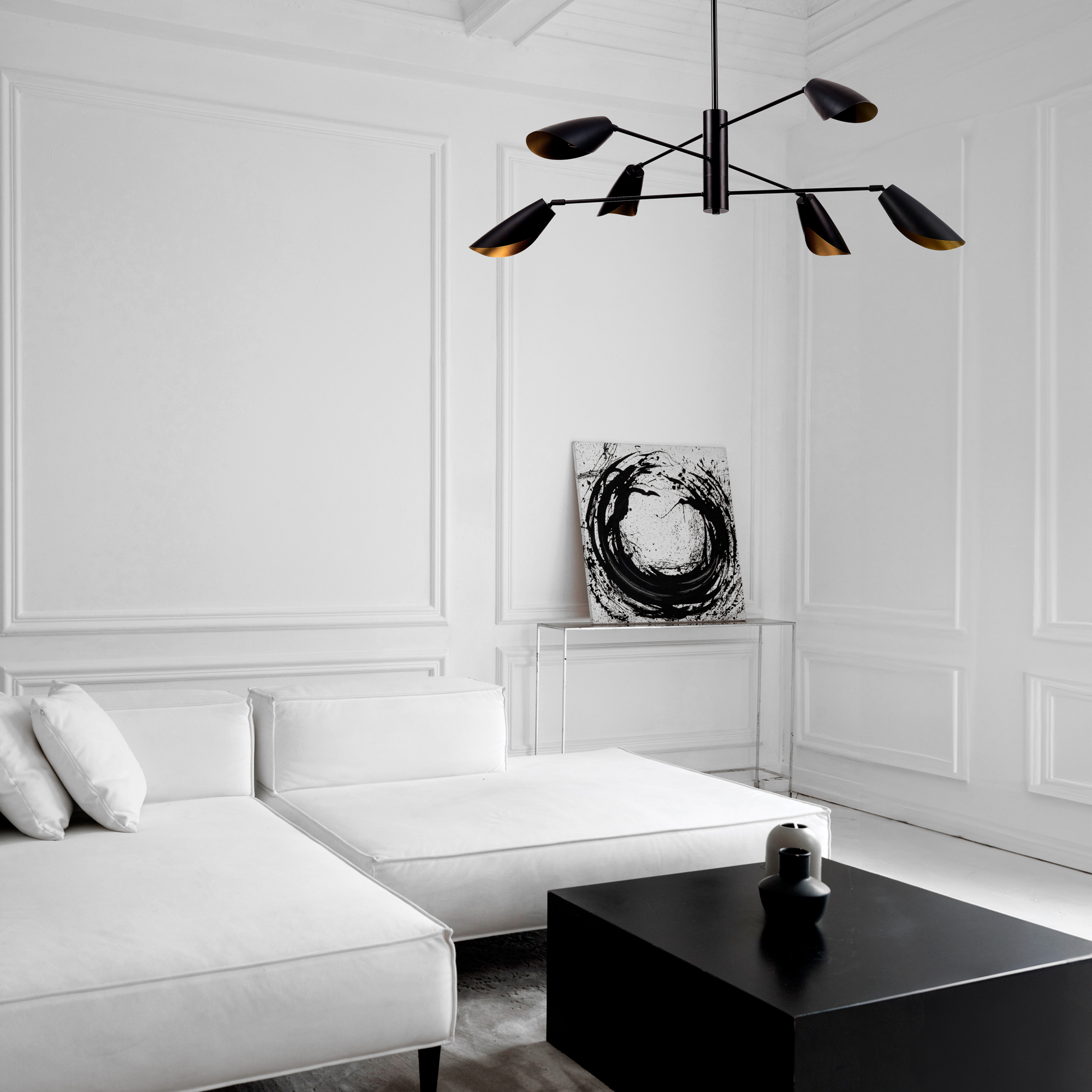 картинка SLE1254-403-04 Светильник подвесной Черный/Черный E14 4*60W