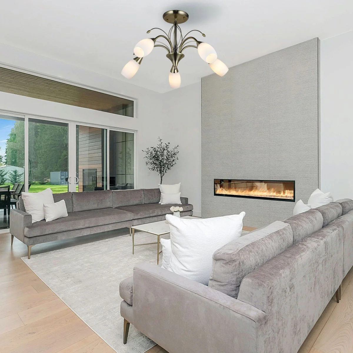 картинка Потолочная люстра со стеклянными плафонами 30280/5