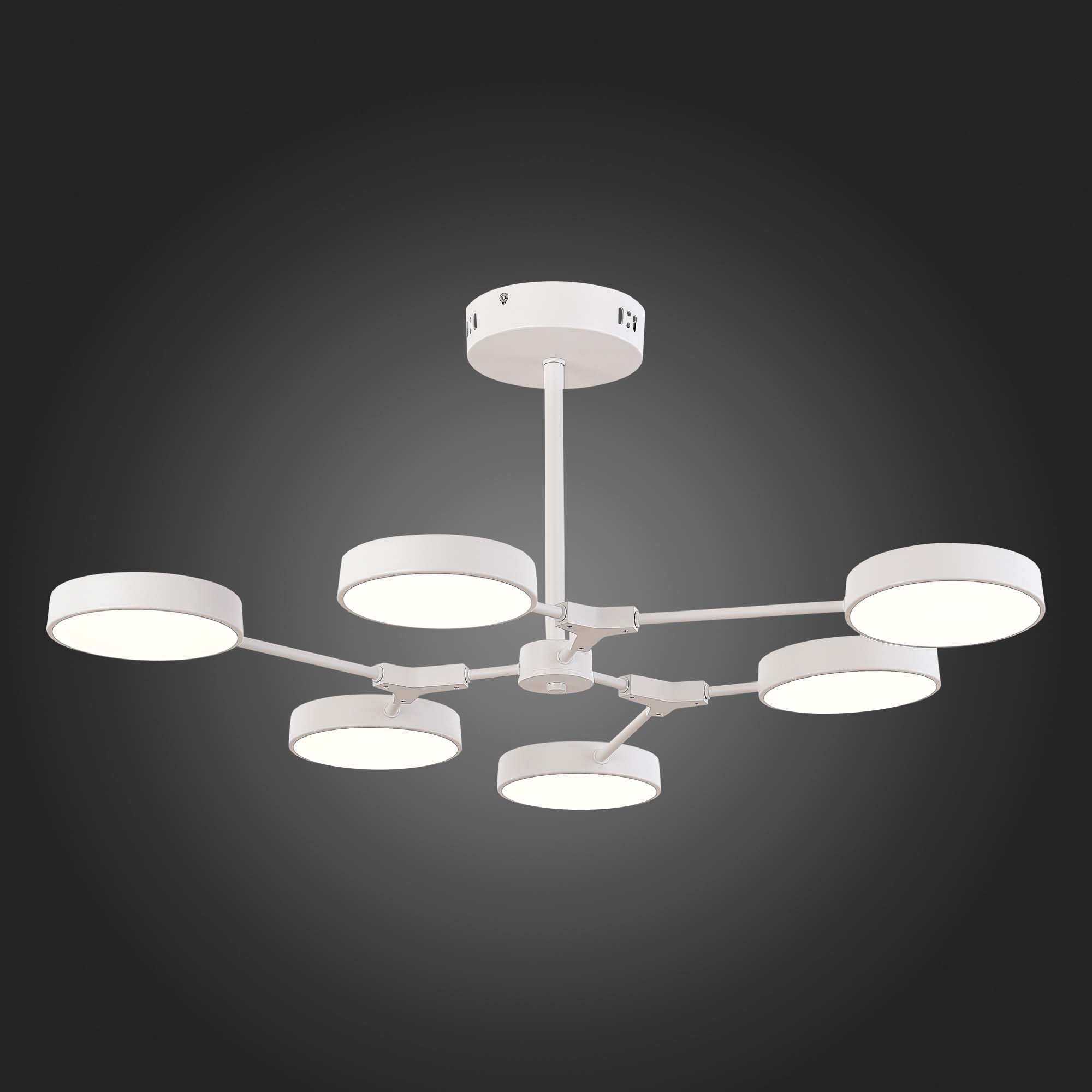 картинка SLE6003-502-06 Светильник потолочный Белый/Белый LED 6*10W